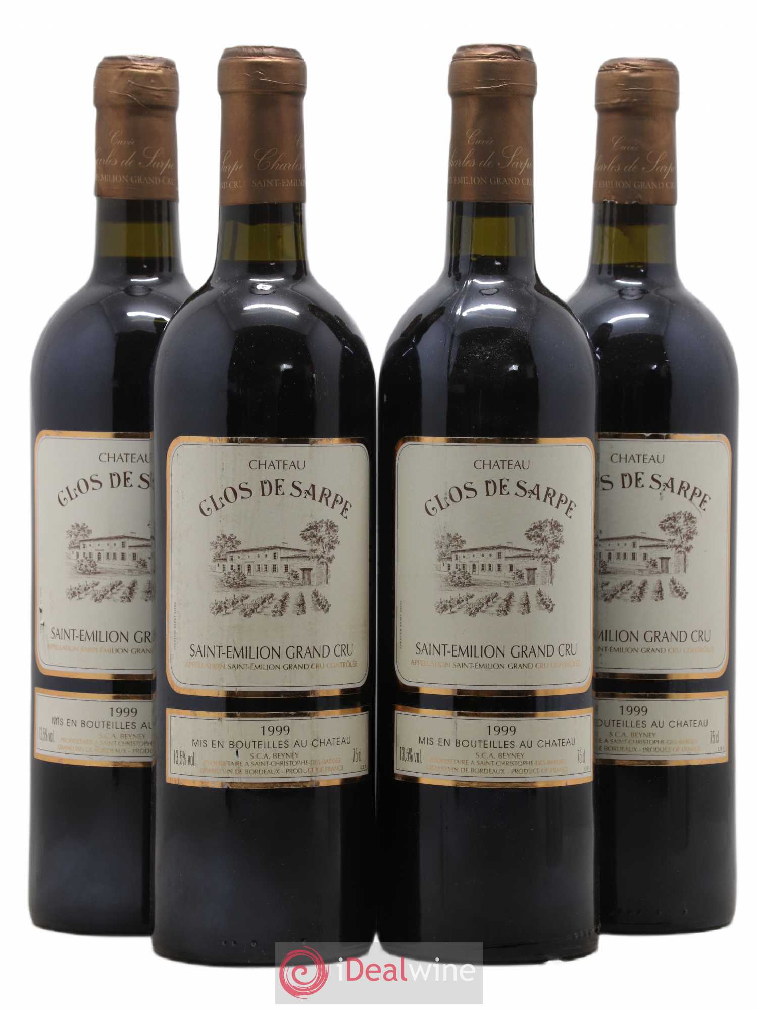 Clos de Sarpe Grand Cru Classé 1999 - Lot de 4 bouteilles - 0
