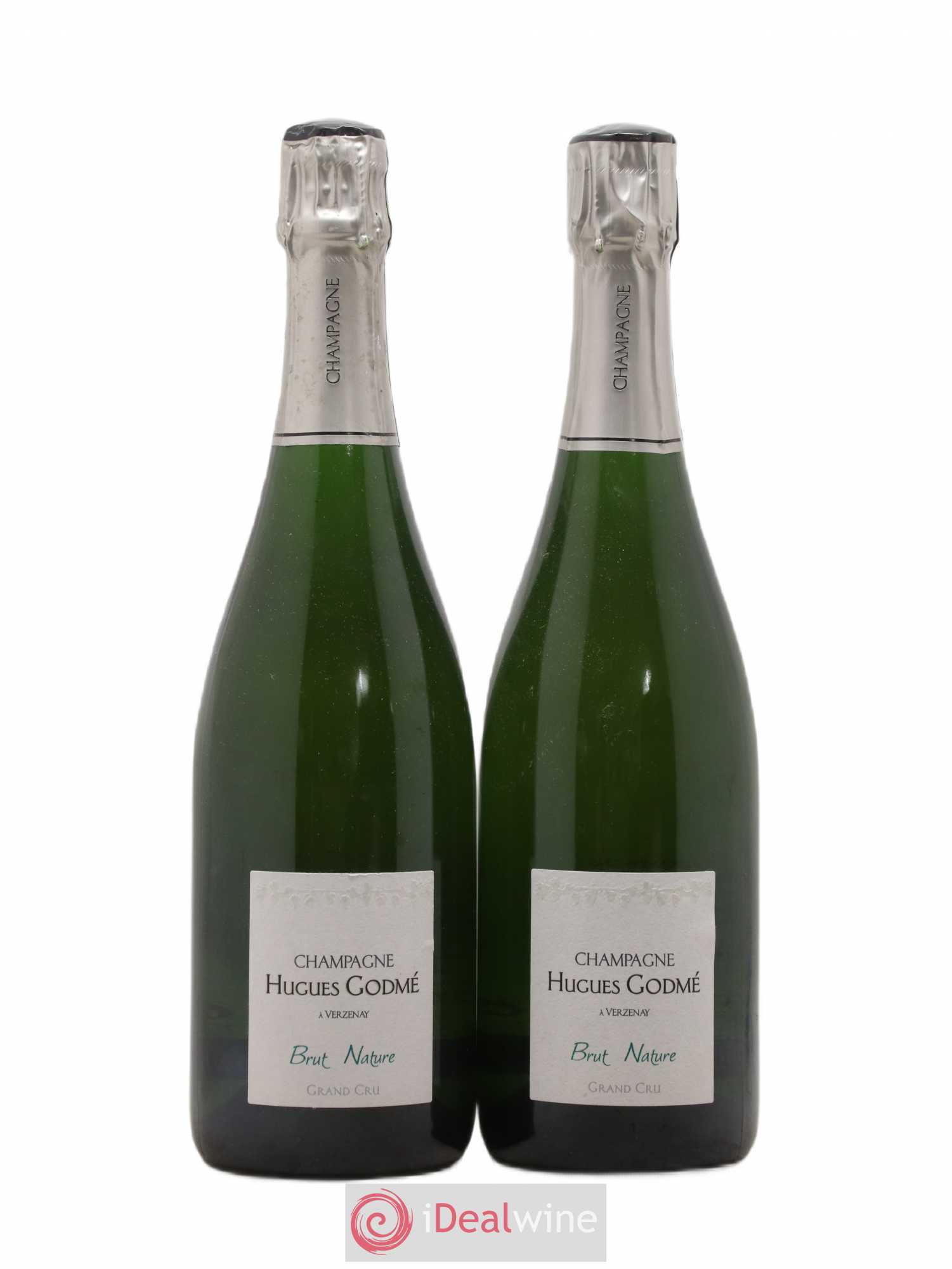 Champagne Brut nature Hugues Godme - Posten von 2 Flaschen - 0