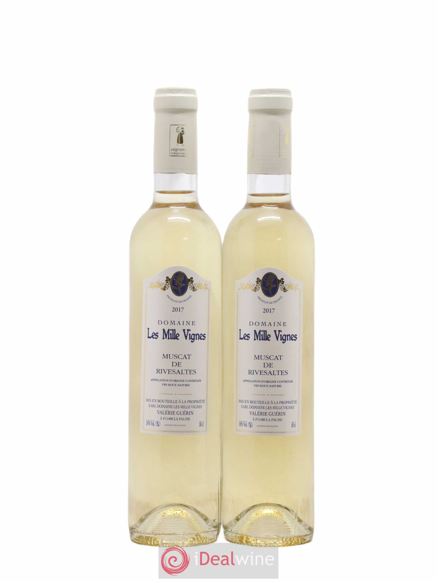 Muscat de Rivesaltes Domaine des Milles Vignes 50cl 2017 - Lotto di 2 bottiglie - 0