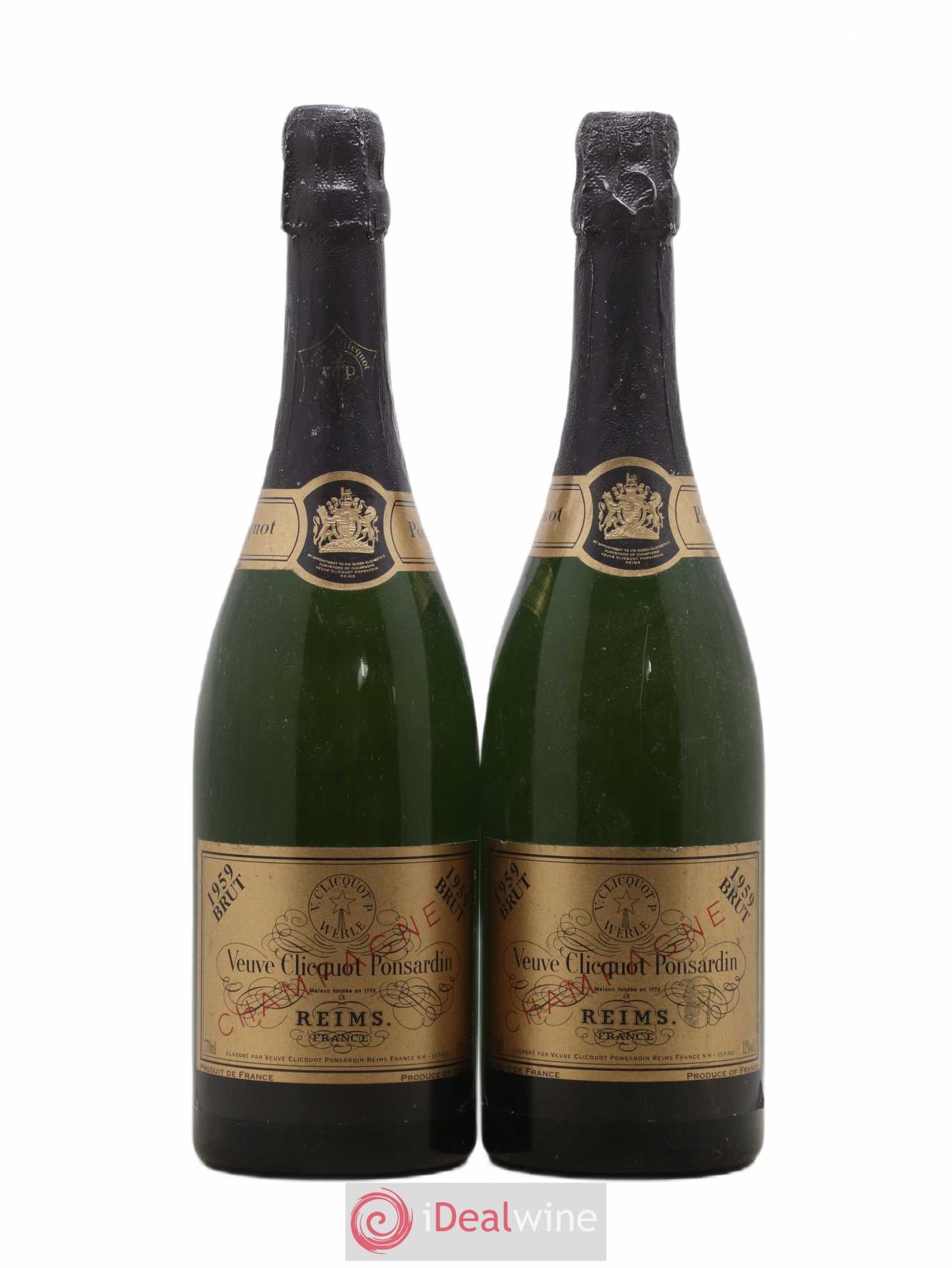 Cave privée Brut Veuve Clicquot 1959 - Lot de 2 bouteilles - 0