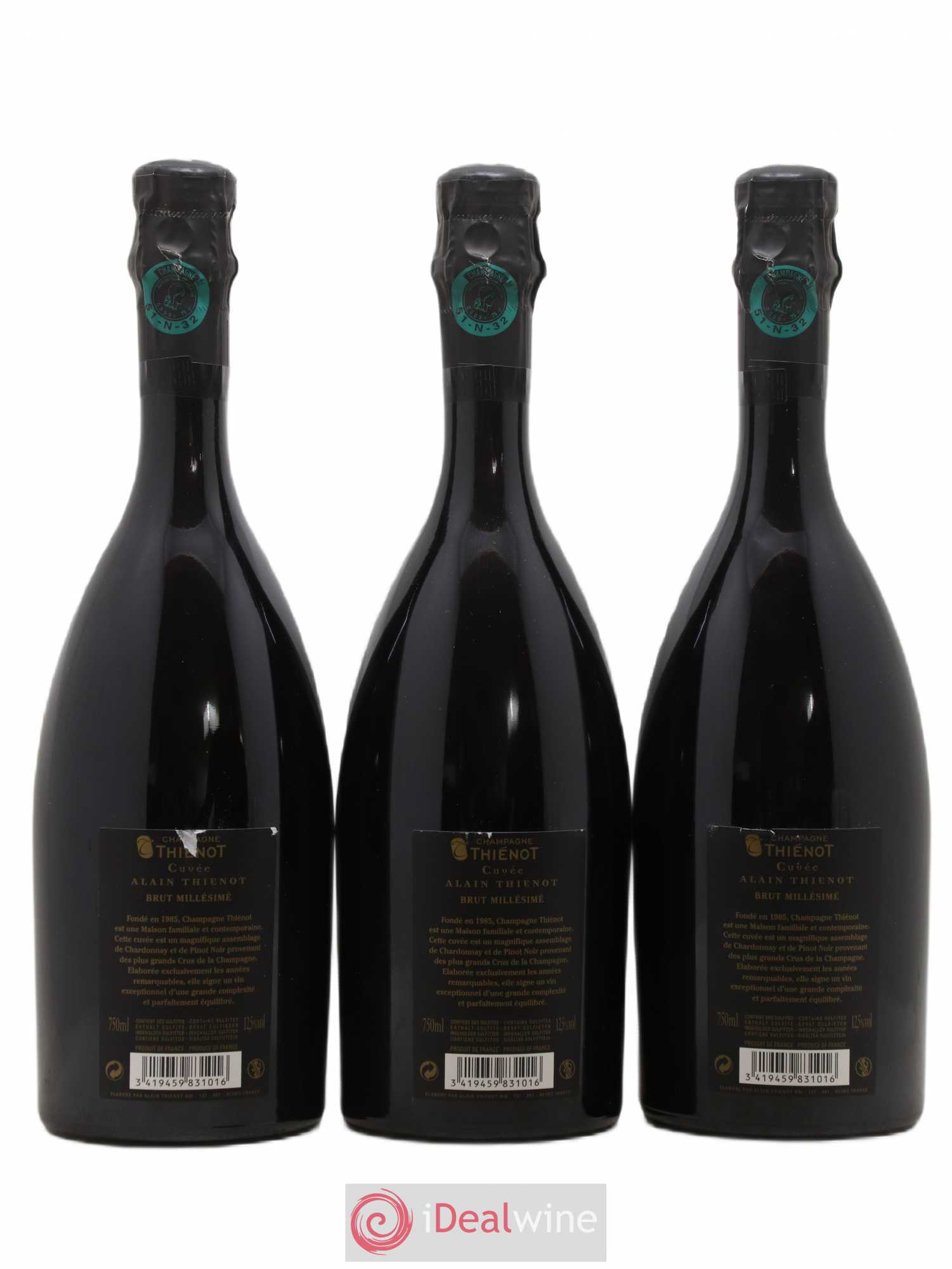 Champagne Thienot Cuvée Alain Thienot 2007 - Posten von 3 Flaschen - 1