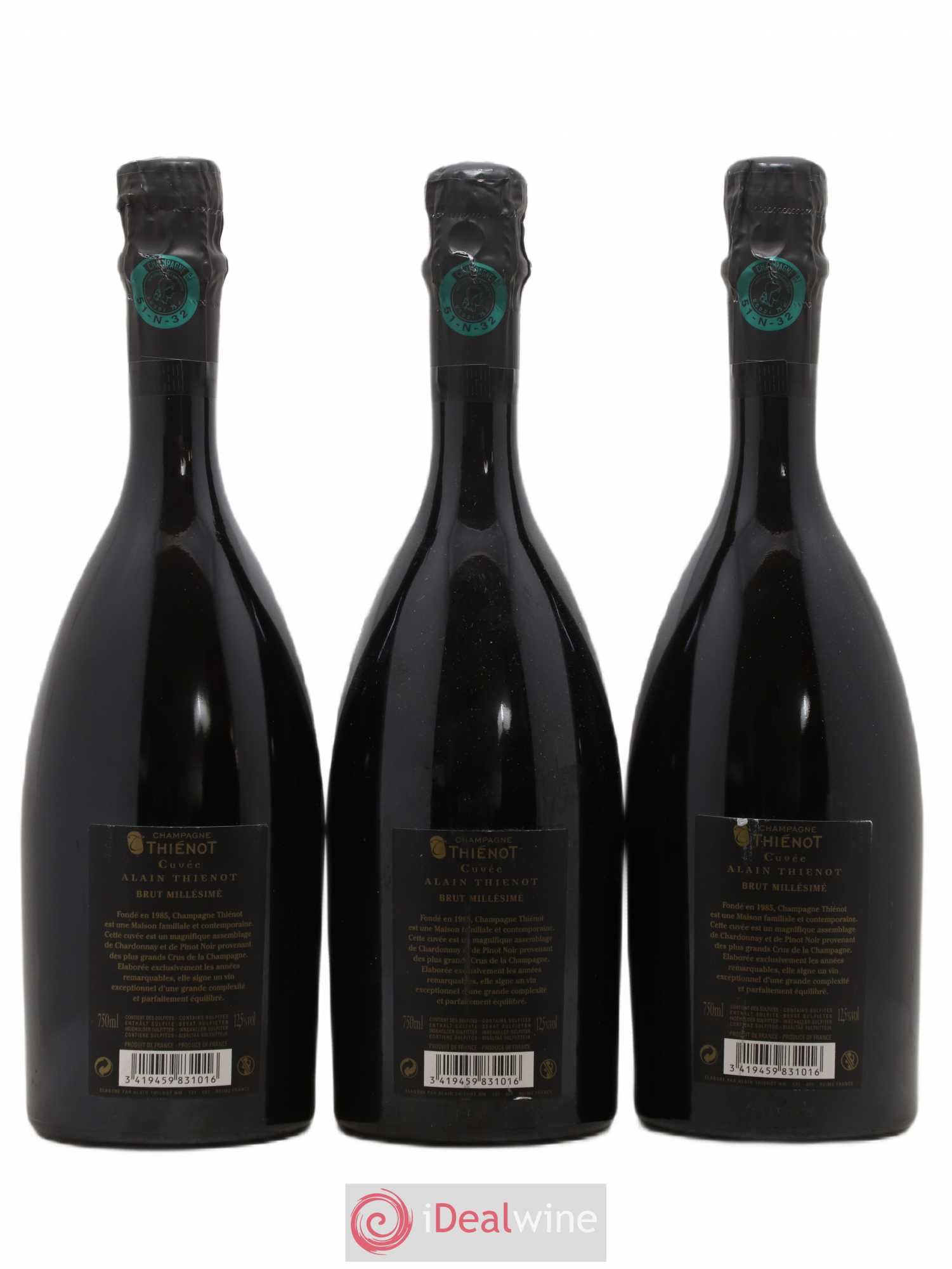 Champagne Thienot Cuvée Alain Thienot 2007 - Posten von 3 Flaschen - 1