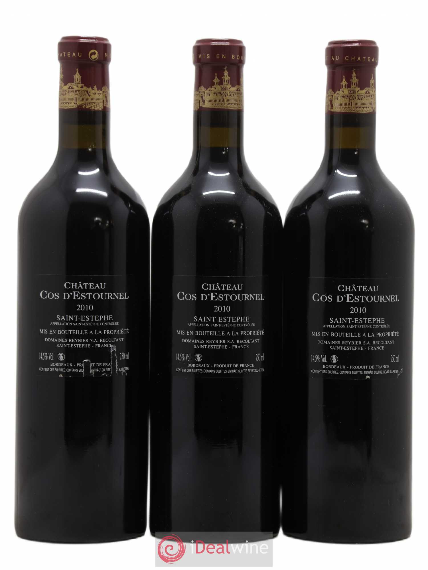 Cos d'Estournel 2ème Grand Cru Classé 2010 - Lot de 3 bouteilles - 1