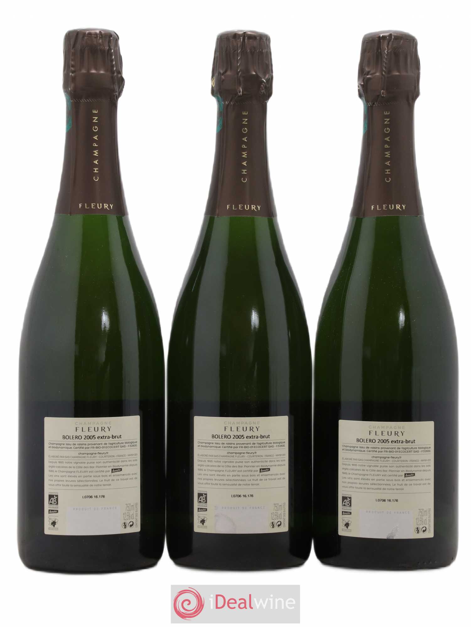 Boléro Extra-Brut Fleury 2005 - Lot de 3 bouteilles - 1