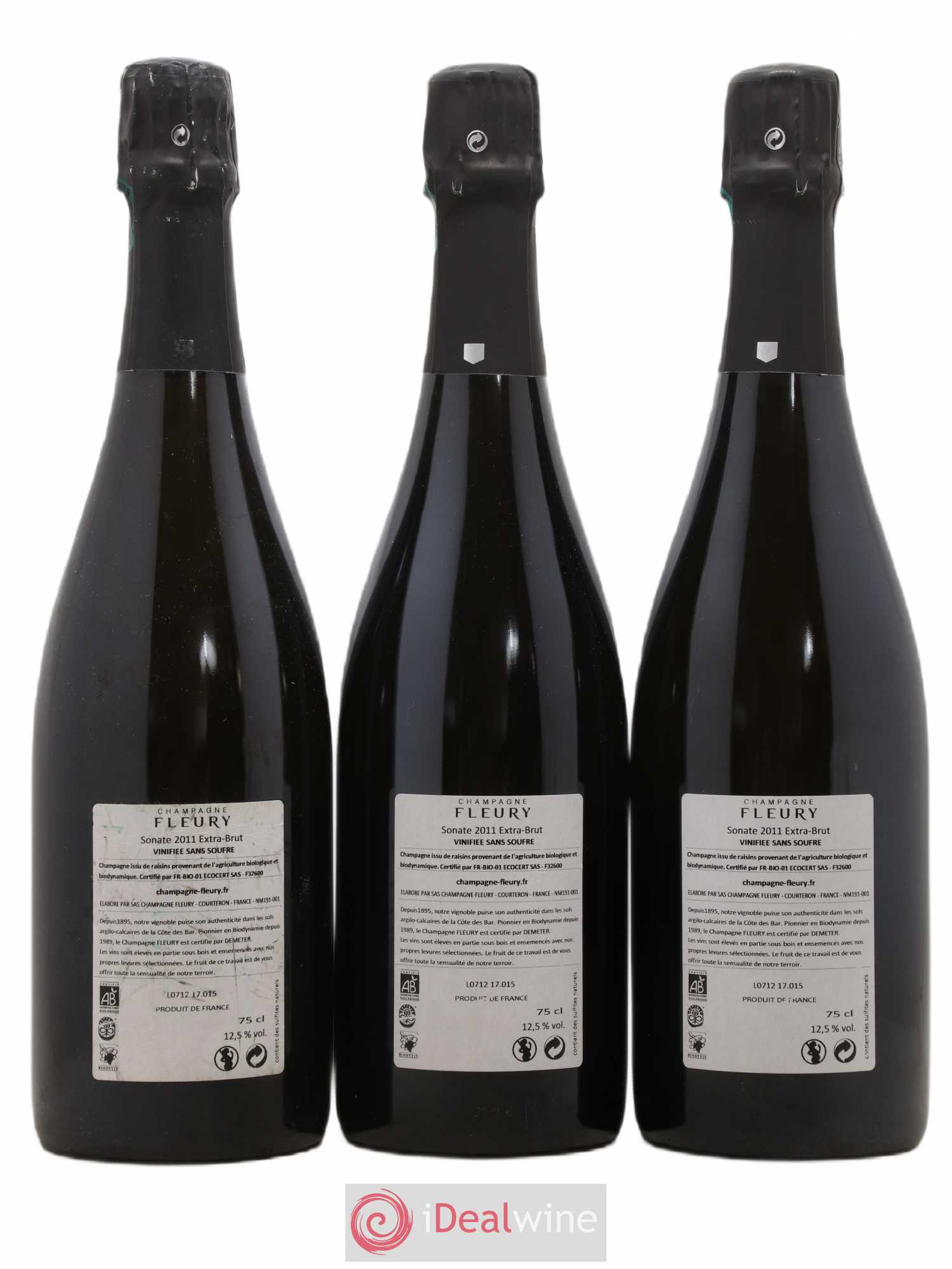 Sonate Extra-Brut Fleury 2011 - Lot de 3 bouteilles - 1