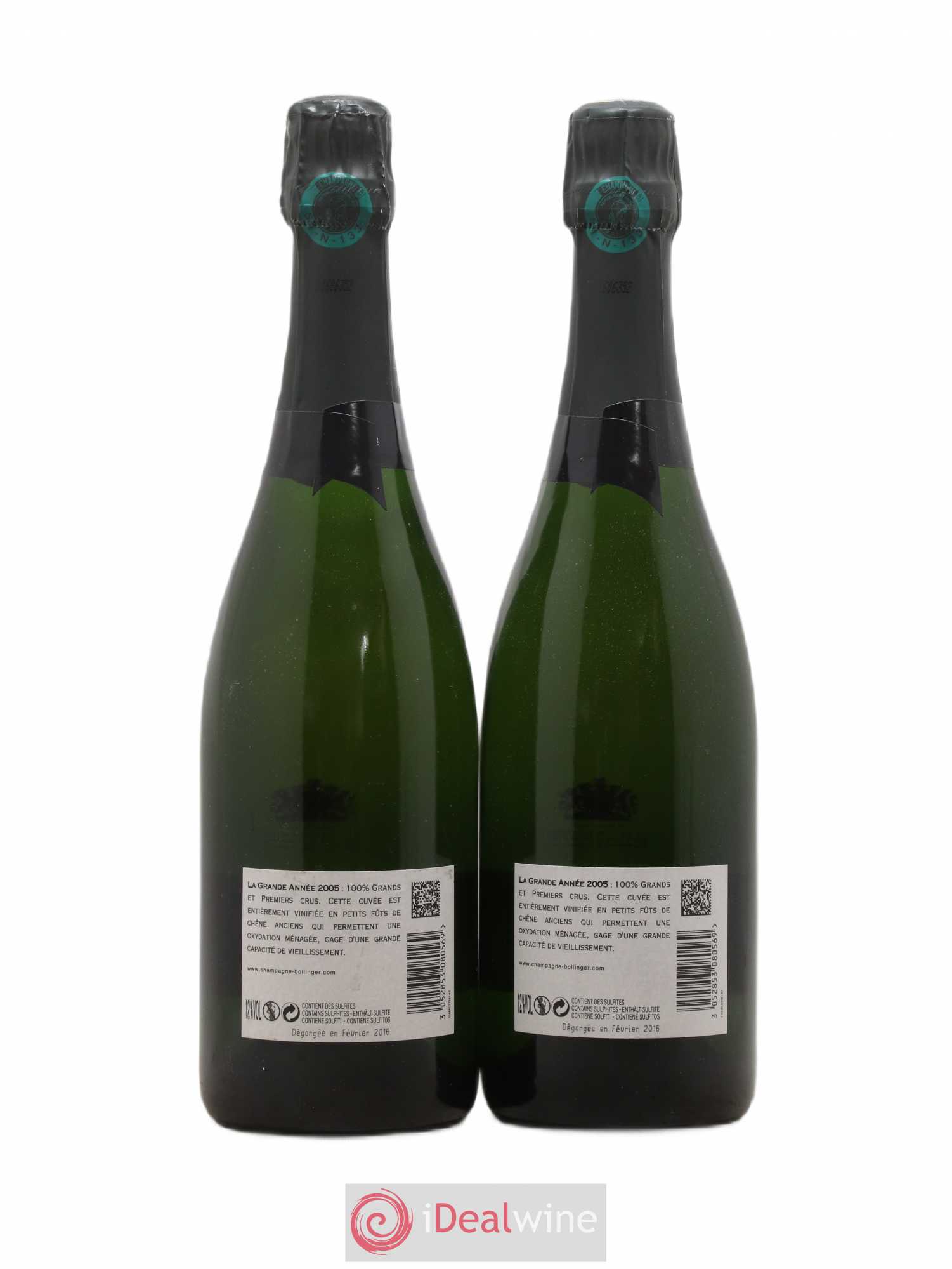 La Grande Année Brut Bollinger 2005 - Lot of 2 bottles - 1