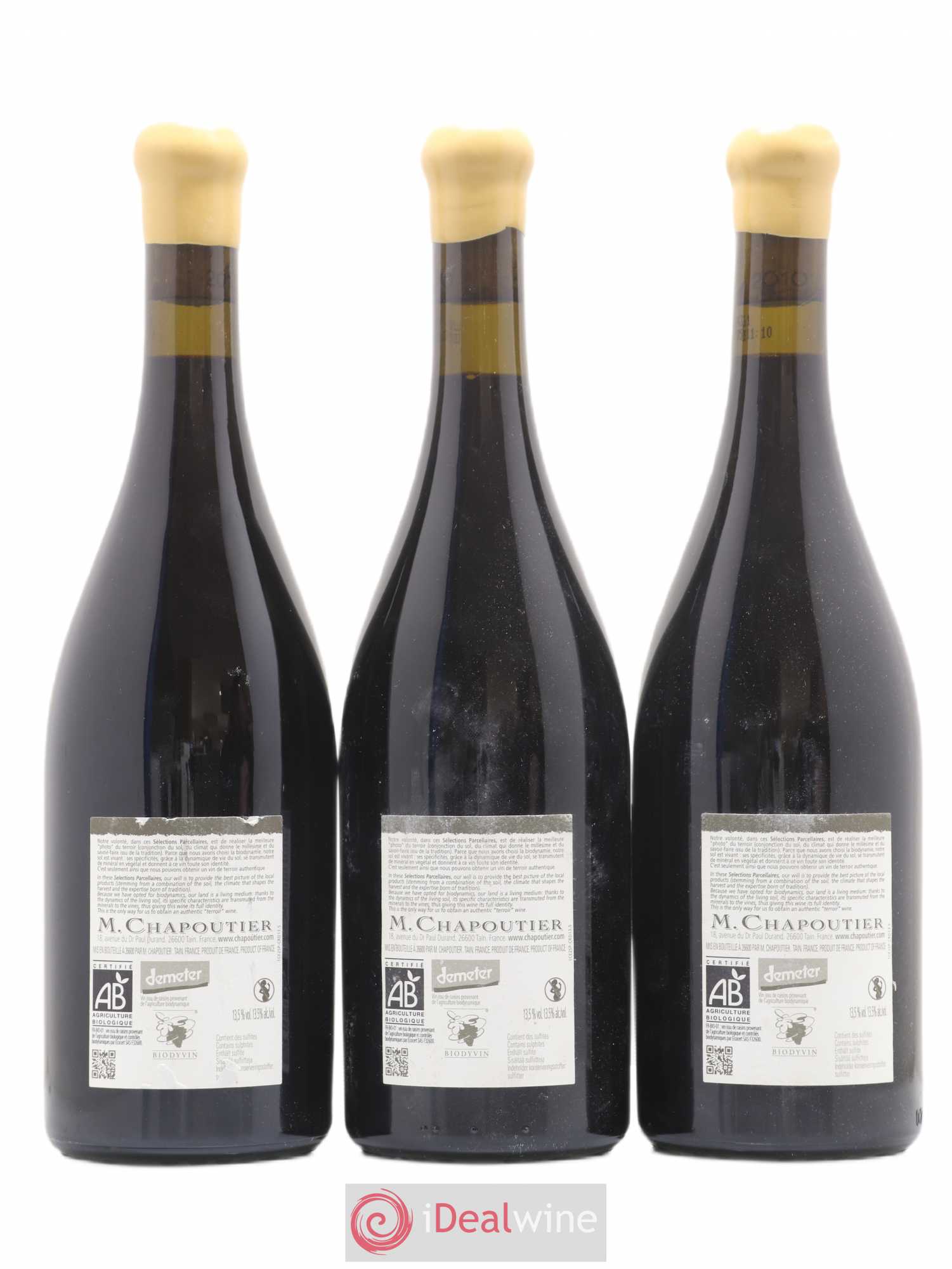 Hermitage Ermitage Le Méal Chapoutier 2010 - Lot de 3 bouteilles - 1