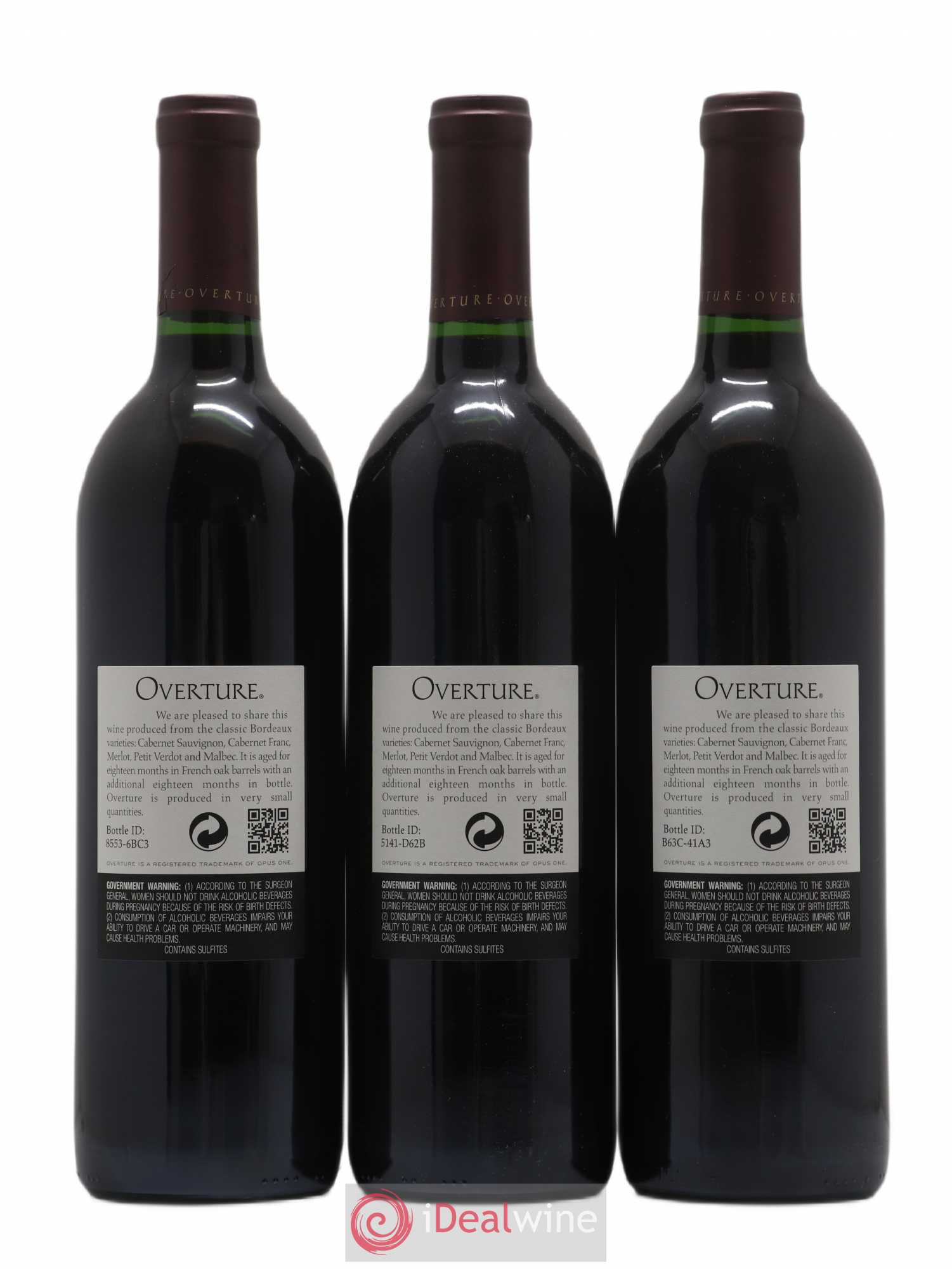 Napa Valley Opus One Overture Robert Mondavi - Lot de 3 bouteilles - 1