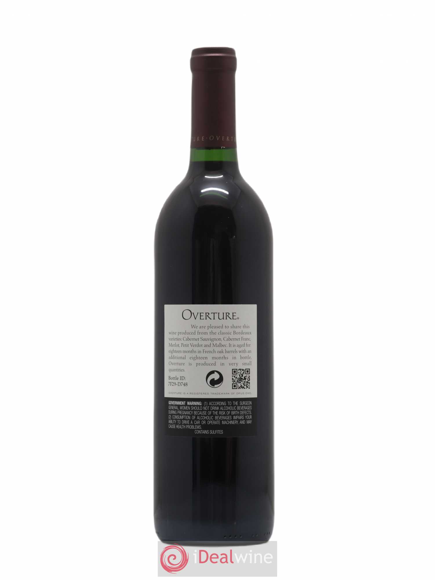 Napa Valley Opus One Overture Robert Mondavi - Lot de 1 bouteille - 1