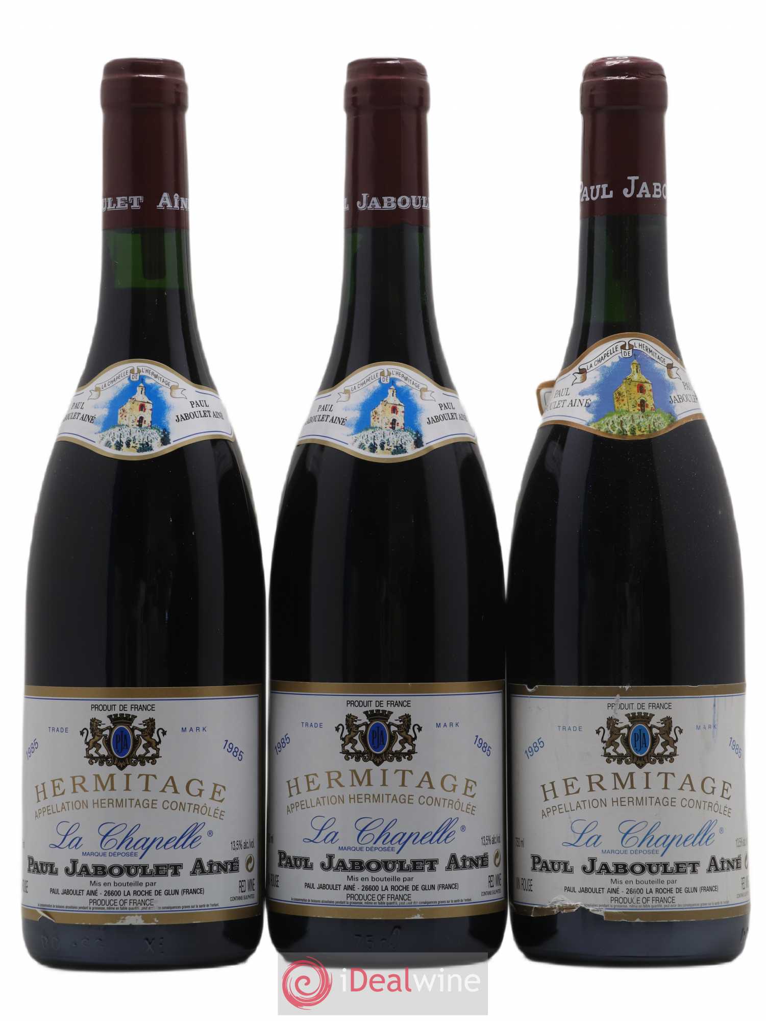 Hermitage La Chapelle Paul Jaboulet Ainé 1985 - Lot de 3 bouteilles - 0