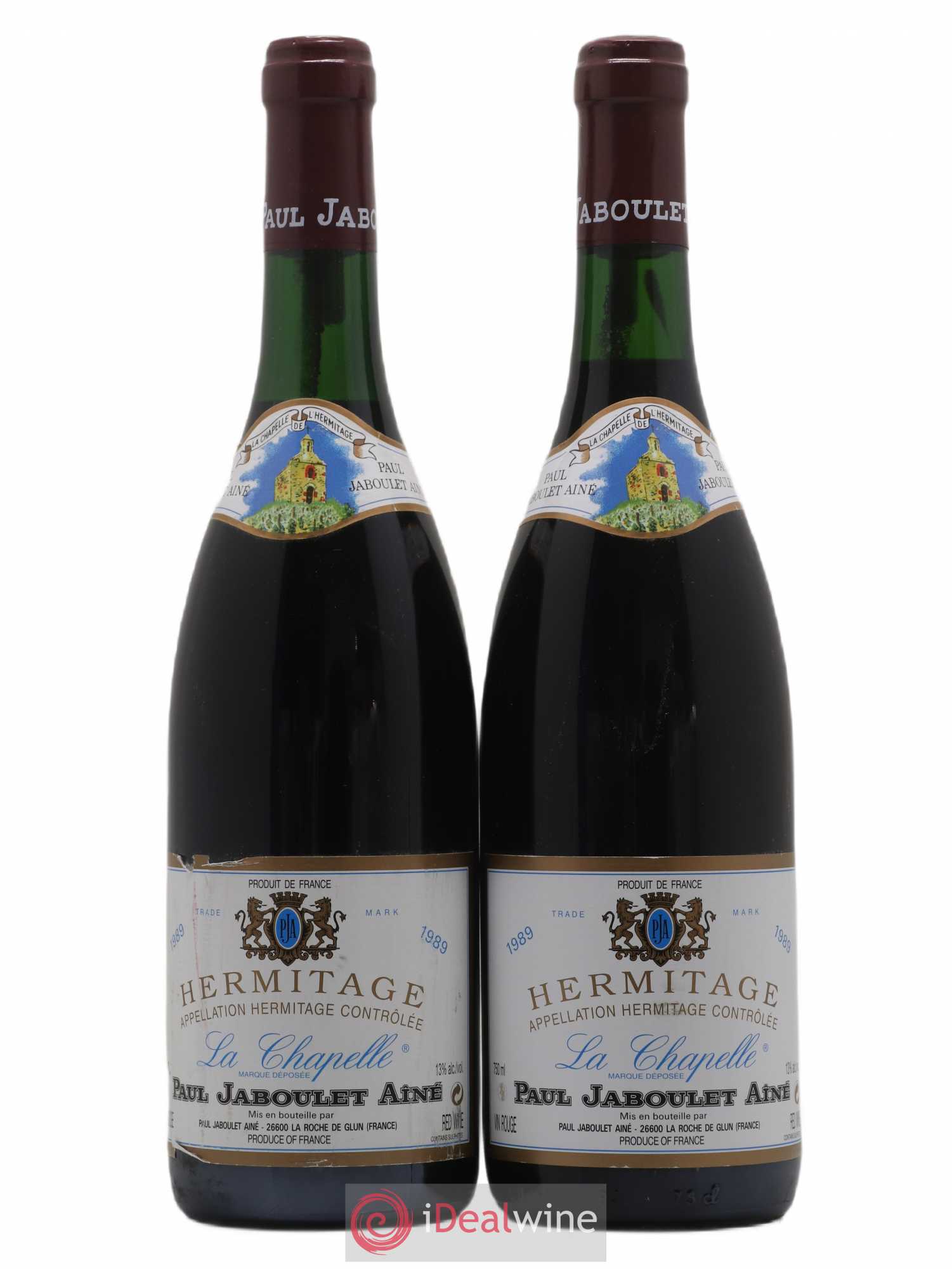 Hermitage La Chapelle Paul Jaboulet Ainé 1989 - Lot de 2 bouteilles - 0
