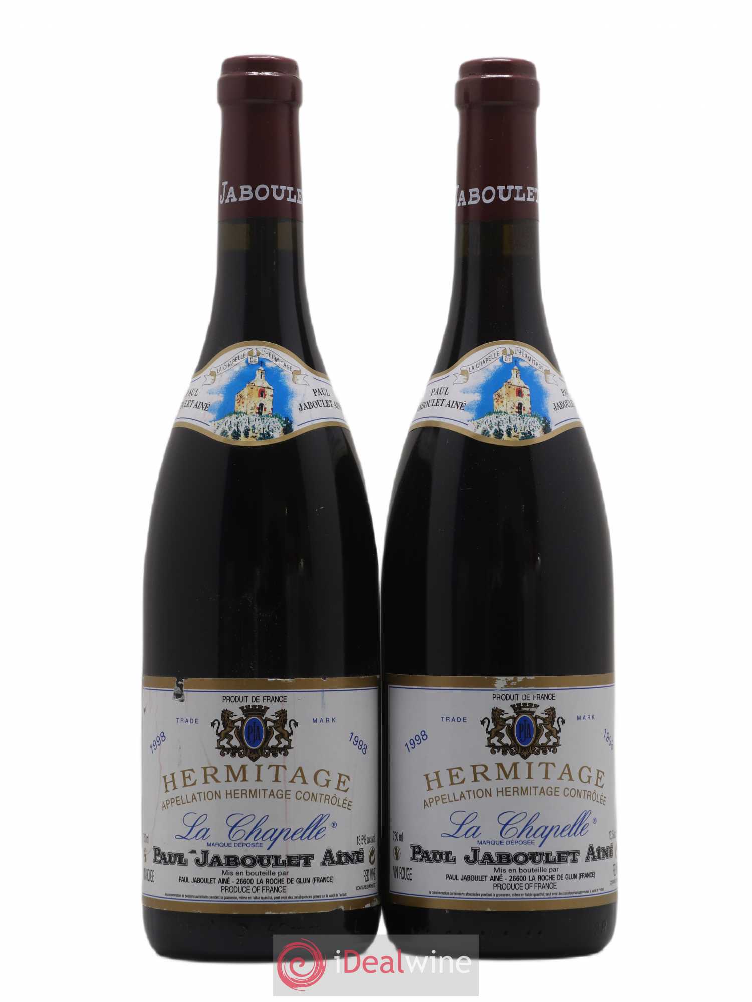 Hermitage La Chapelle Paul Jaboulet Ainé 1998 - Lot de 2 bouteilles - 0