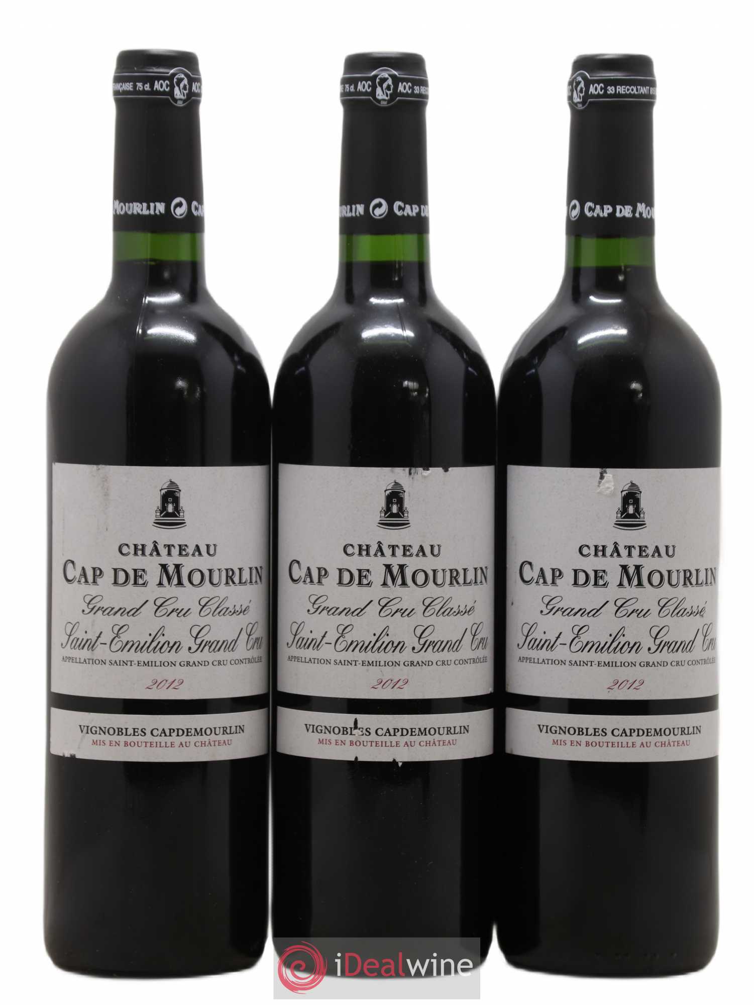 Château Cap de Mourlin Grand Cru Classé 2012 - Lot de 3 bouteilles - 0