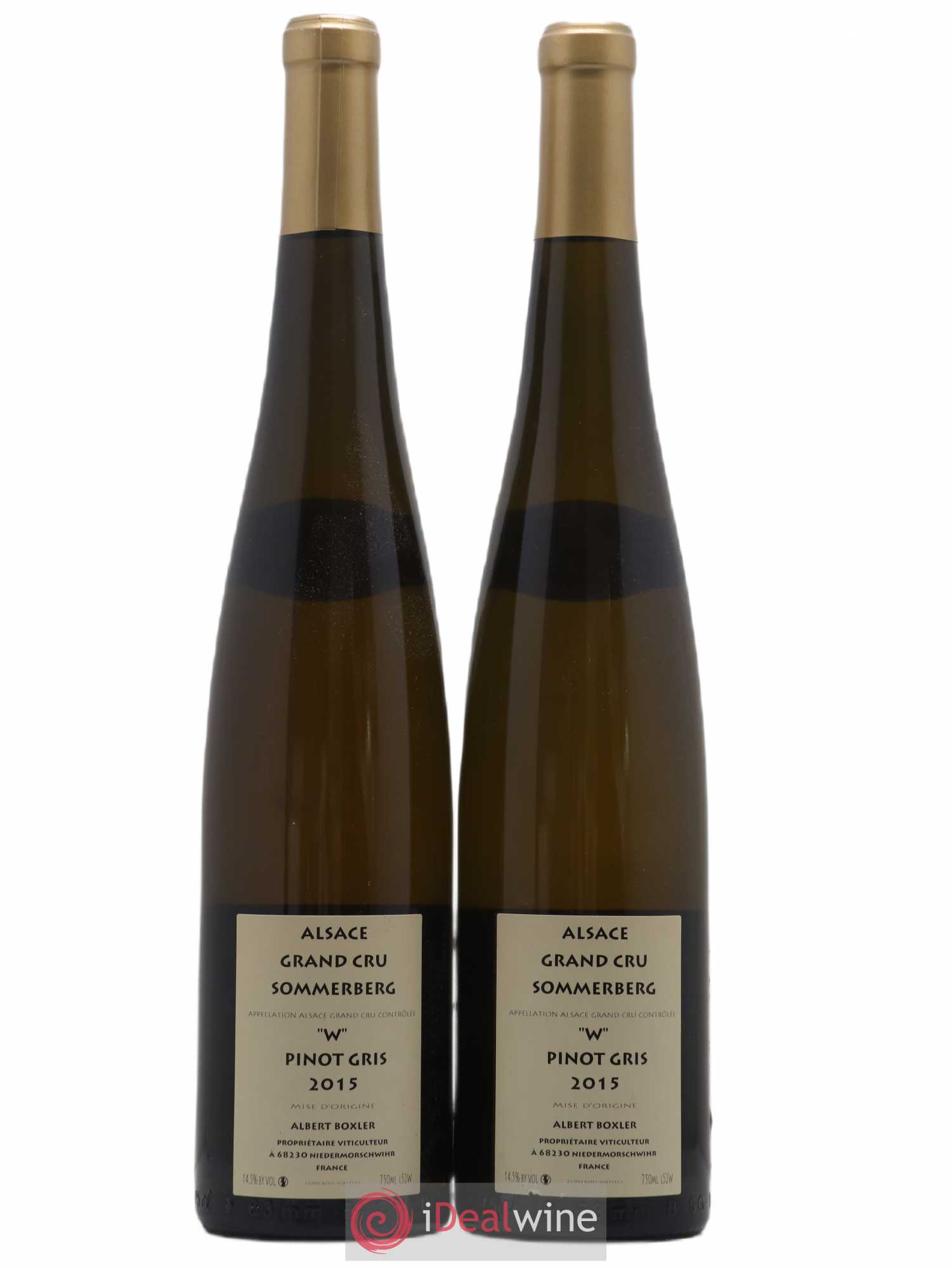 Alsace Pinot Gris Grand Cru Sommerberg W Albert Boxler 2015 - Lot de 2 bouteilles - 1