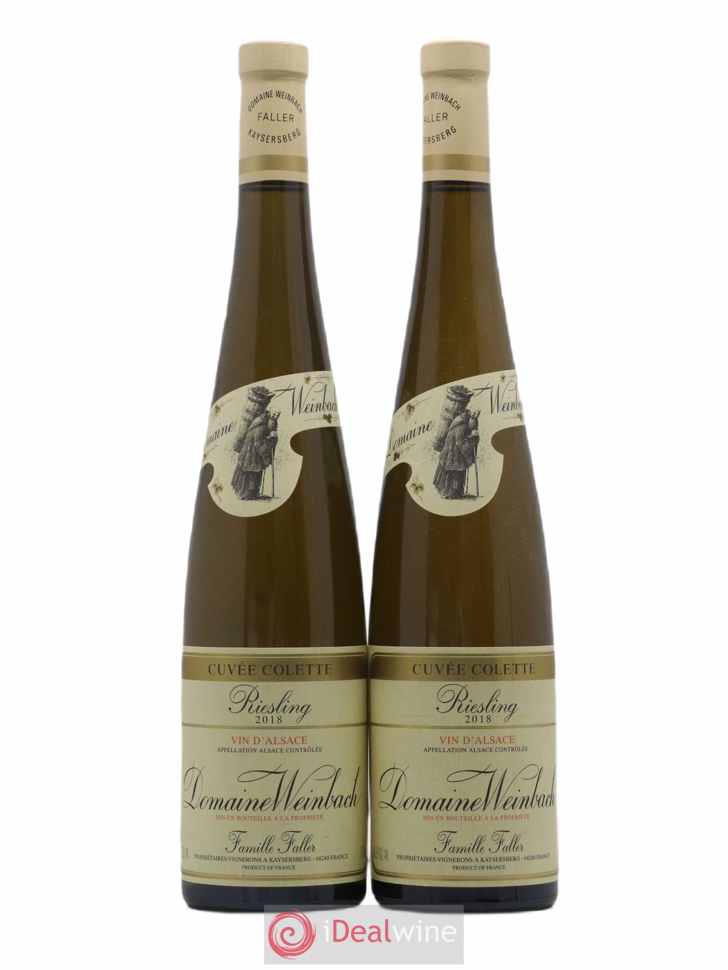 Alsace Riesling Cuvée Colette Weinbach (Domaine) 2018 - Lot de 2 bouteilles - 0