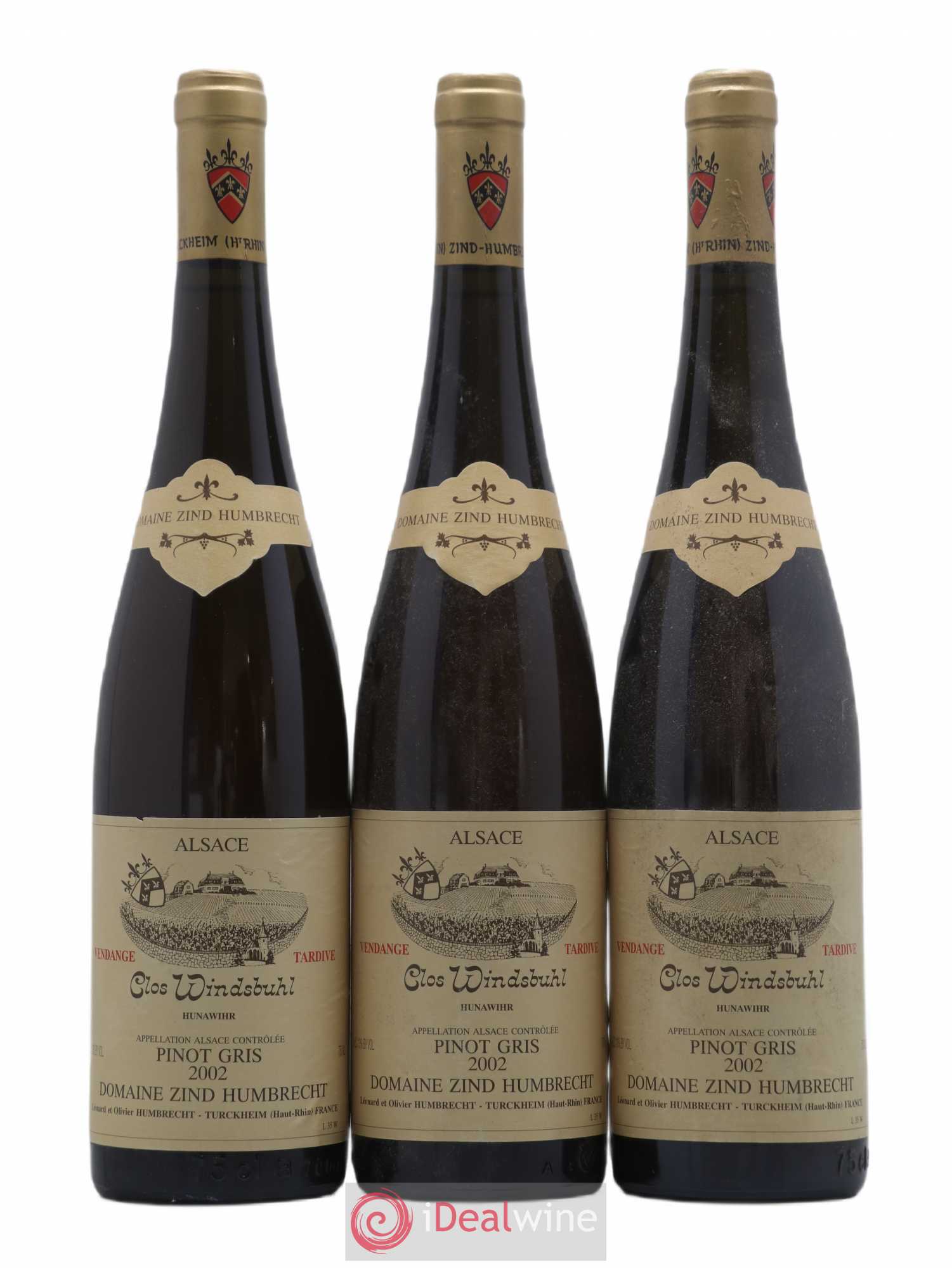 Alsace Pinot Gris (anciennement Tokay) Vendanges Tardives Clos Windsbuhl Zind-Humbrecht (Domaine) 2002 - Lotto di 3 bottiglie - 0