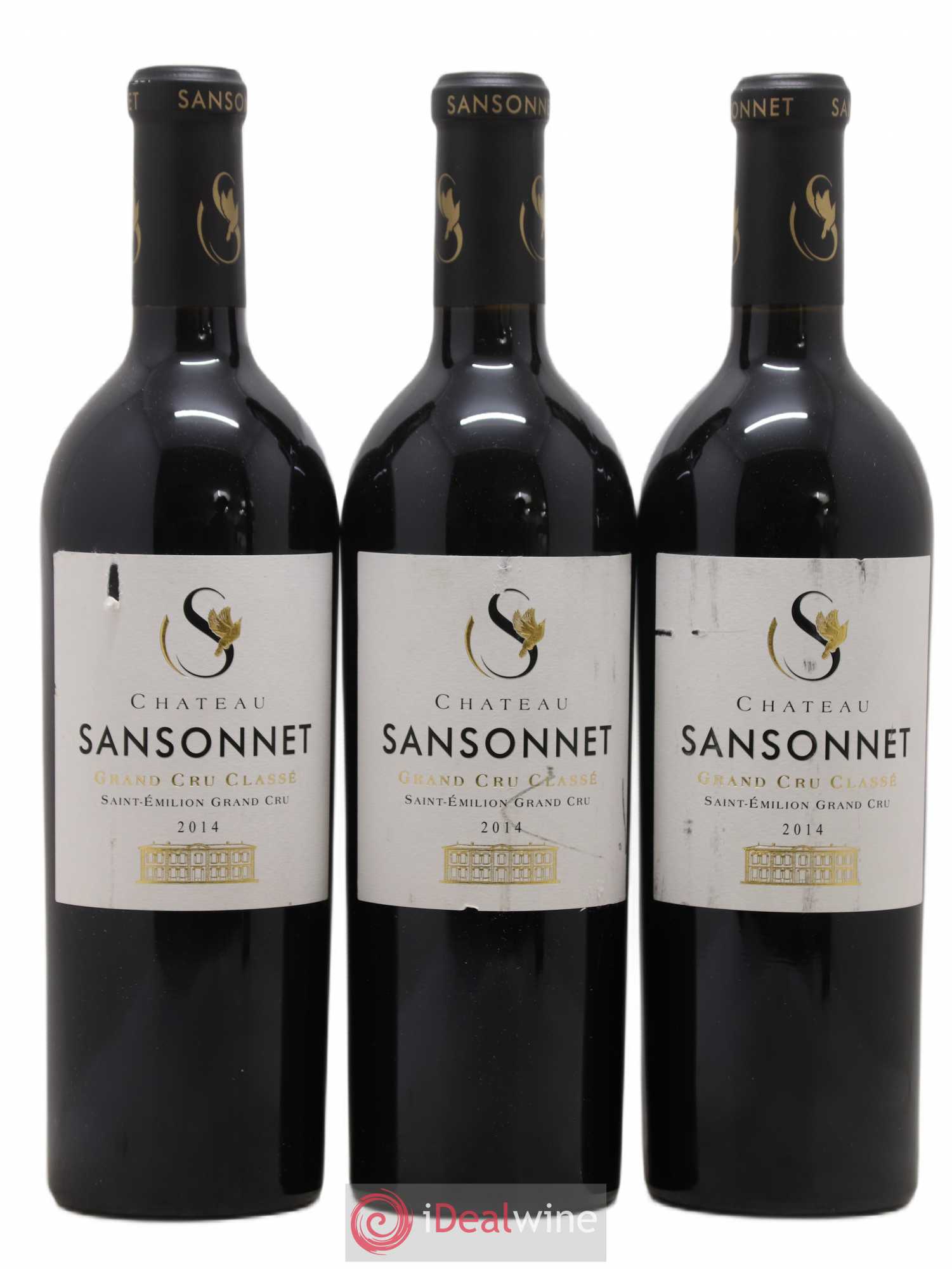 Château Sansonnet Grand Cru Classé 2014 - Lot de 3 bouteilles - 0
