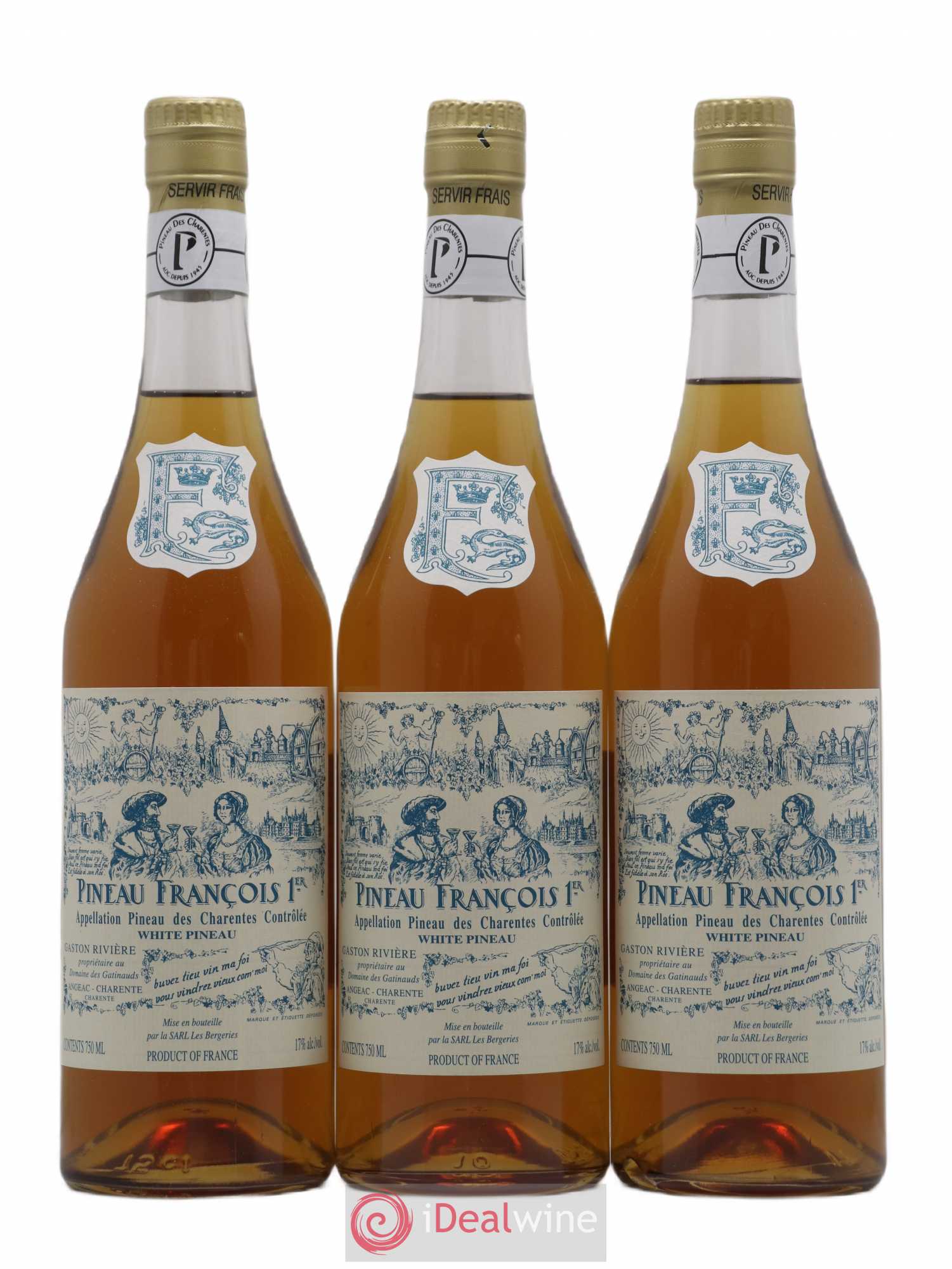 Alcool Pineau des Charentes - Francois 1er - Lotto di 6 bottiglie - 2