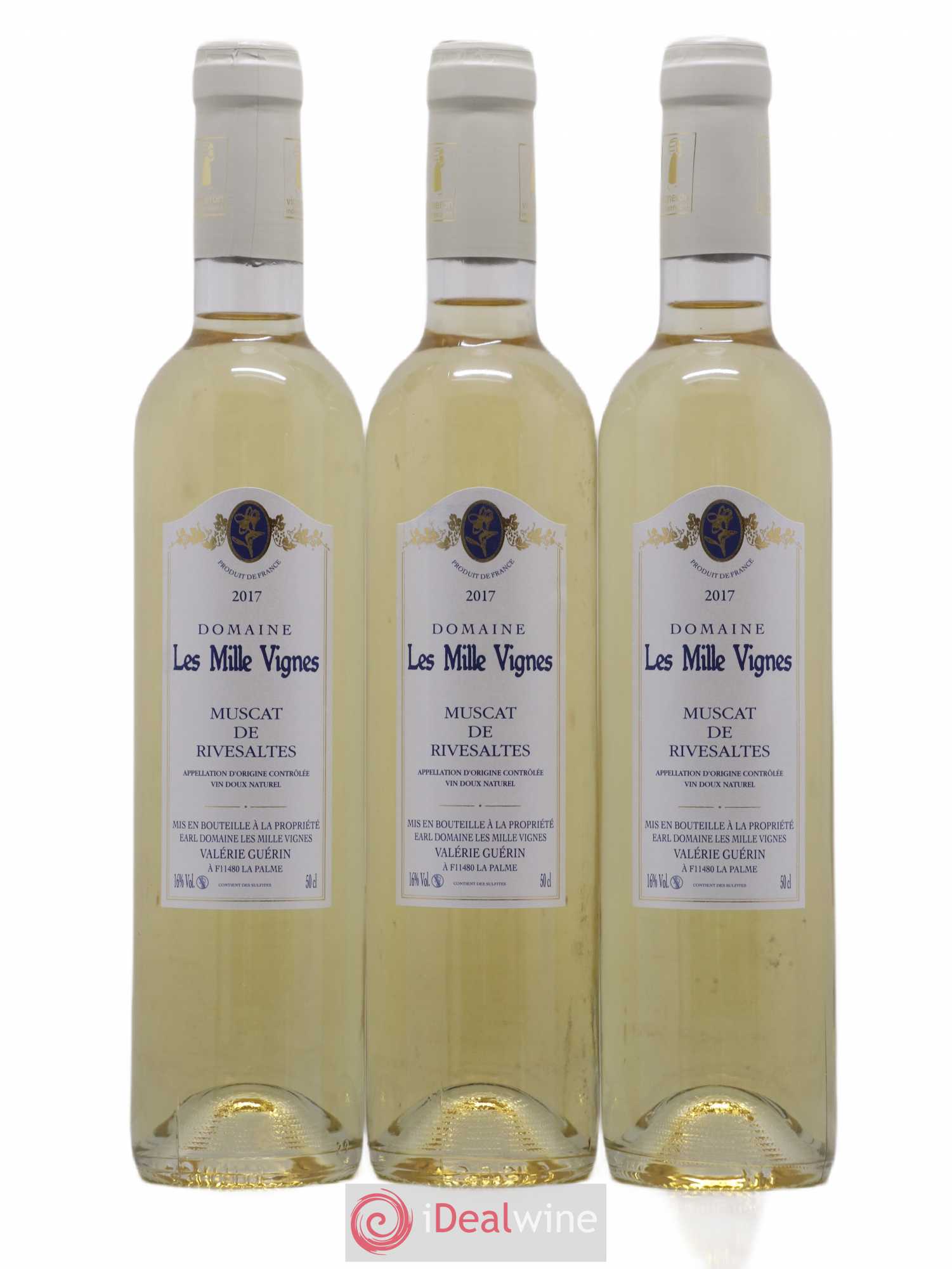 Muscat de Rivesaltes Domaine des Milles vignes 50cl 2017 - Posten von 6 Flaschen - 2