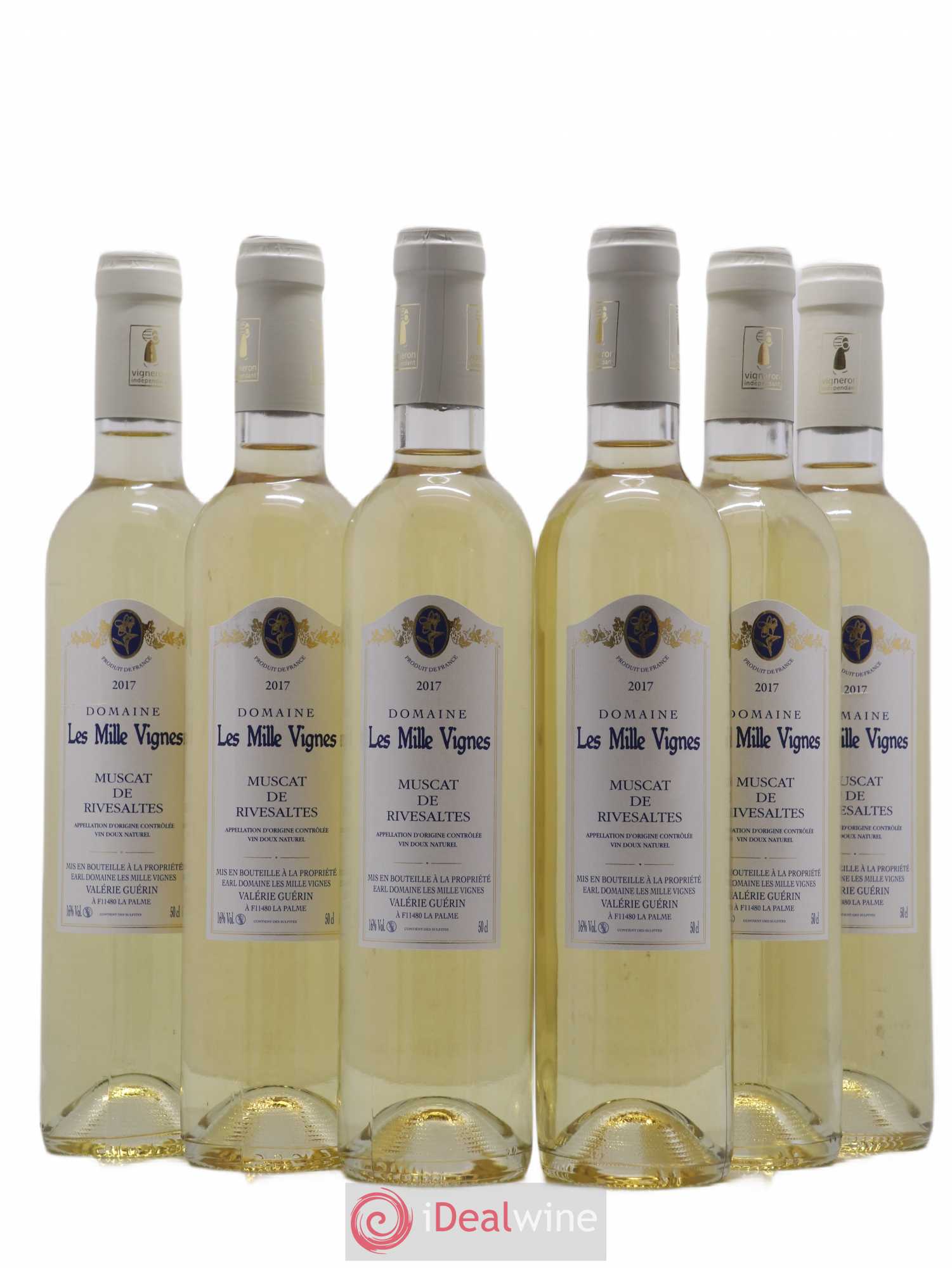 Muscat de Rivesaltes Domaine des Milles vignes 50cl 2017 - Posten von 6 Flaschen - 0