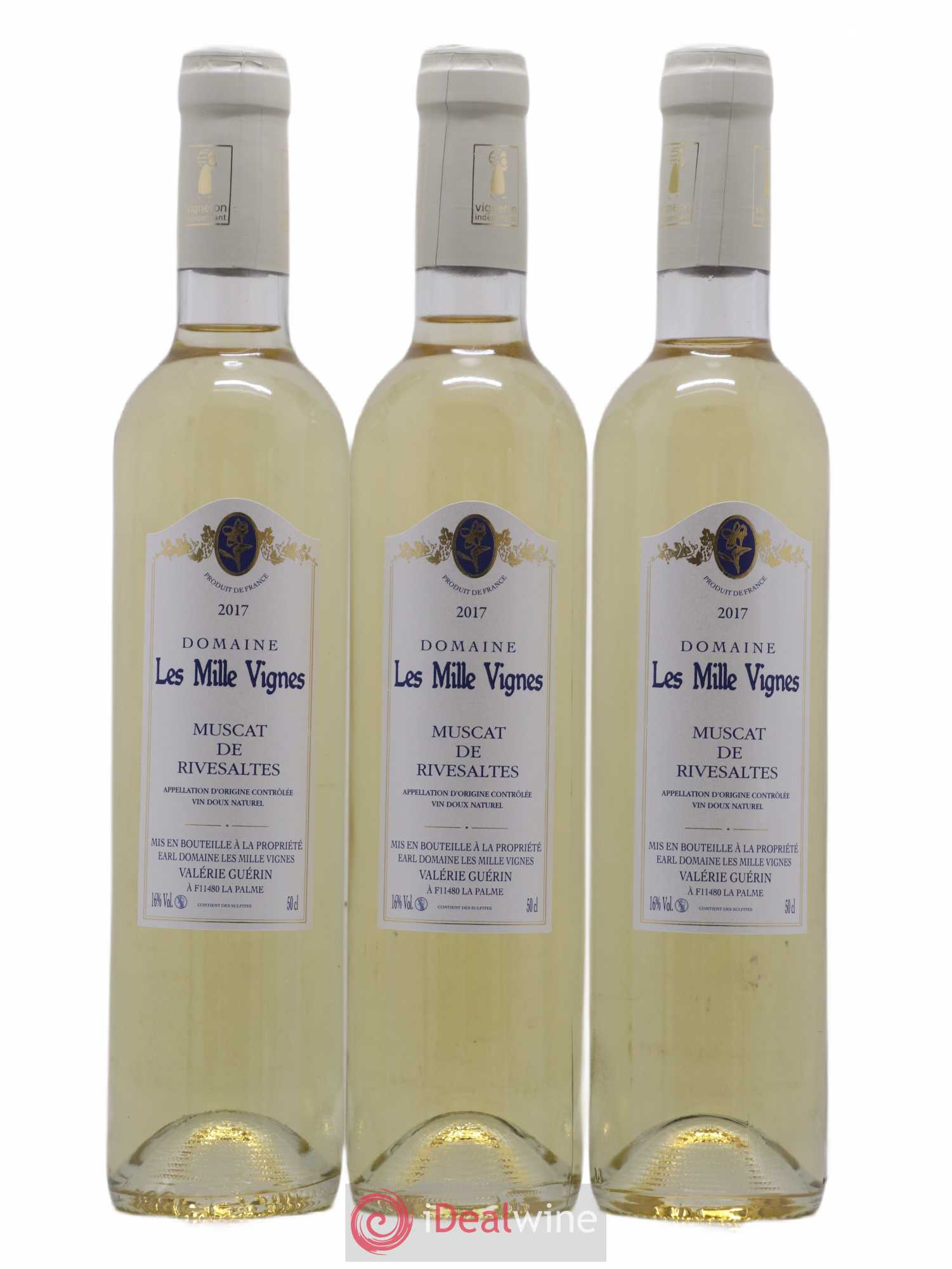 Muscat de Rivesaltes Domaine des Milles vignes 50cl 2017 - Posten von 3 Flaschen - 0
