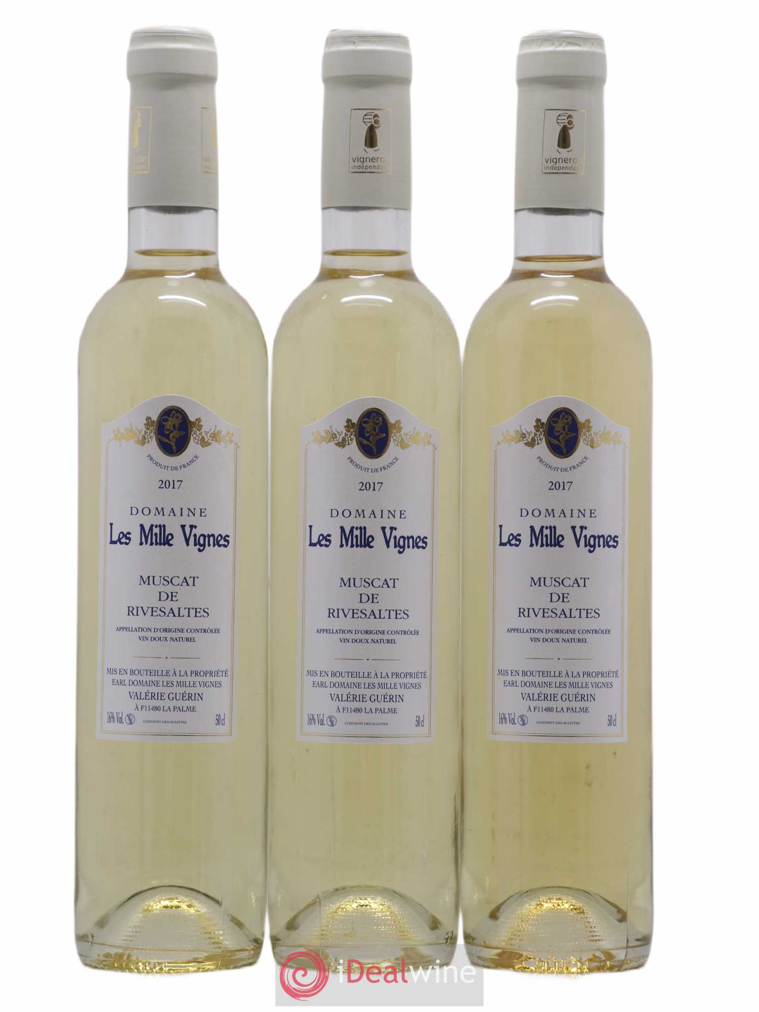 Muscat de Rivesaltes Domaine des Milles vignes 50cl 2017 - Posten von 3 Flaschen - 0