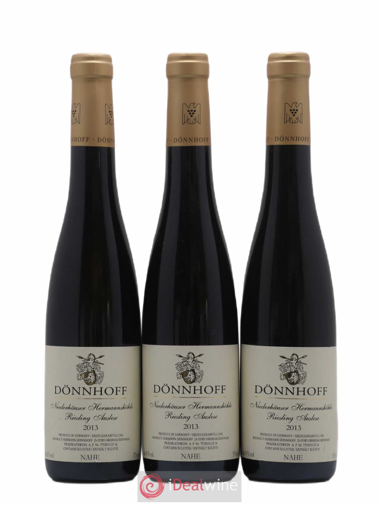 Riesling Donnhoff Niederhauser Hermannshohle Auslese 2013 - Posten von 3 Demi-Flaschen - 0