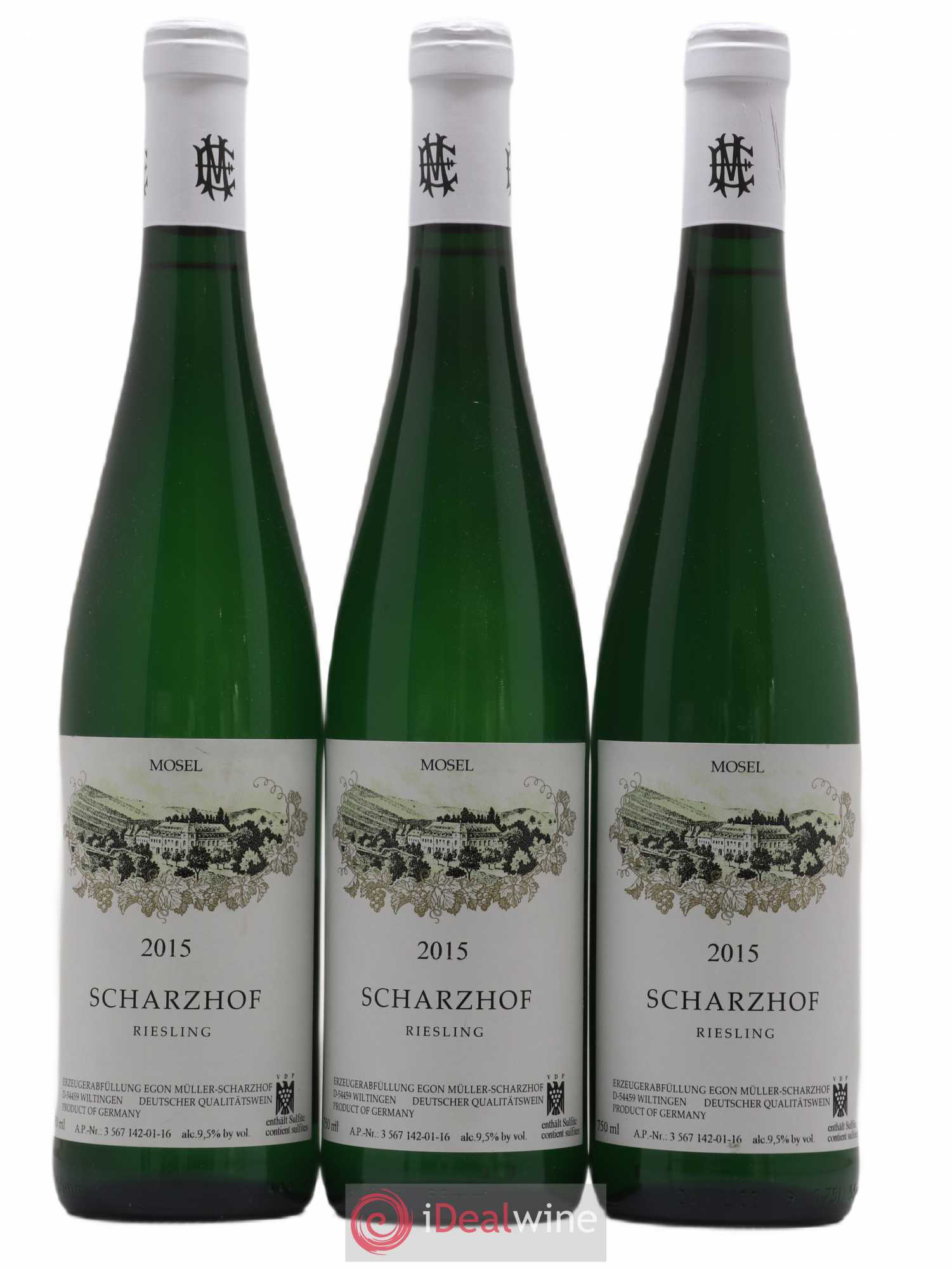 Riesling Scharzhof Egon Muller 2015 - Lot de 3 bouteilles - 0