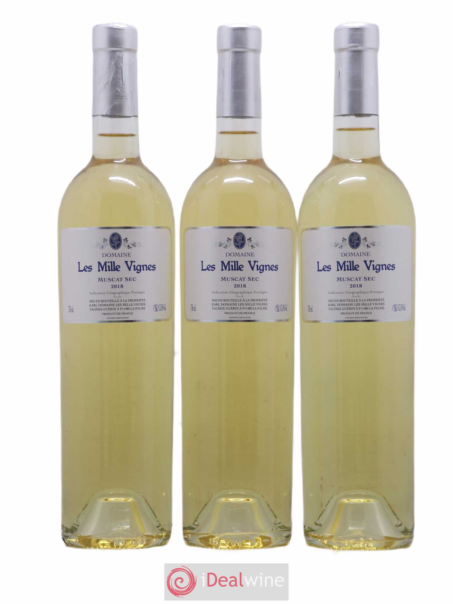 Sud-Ouest Muscat sec Domaine Les Milles Vignes 2018 - Posten von 3 Flaschen - 0