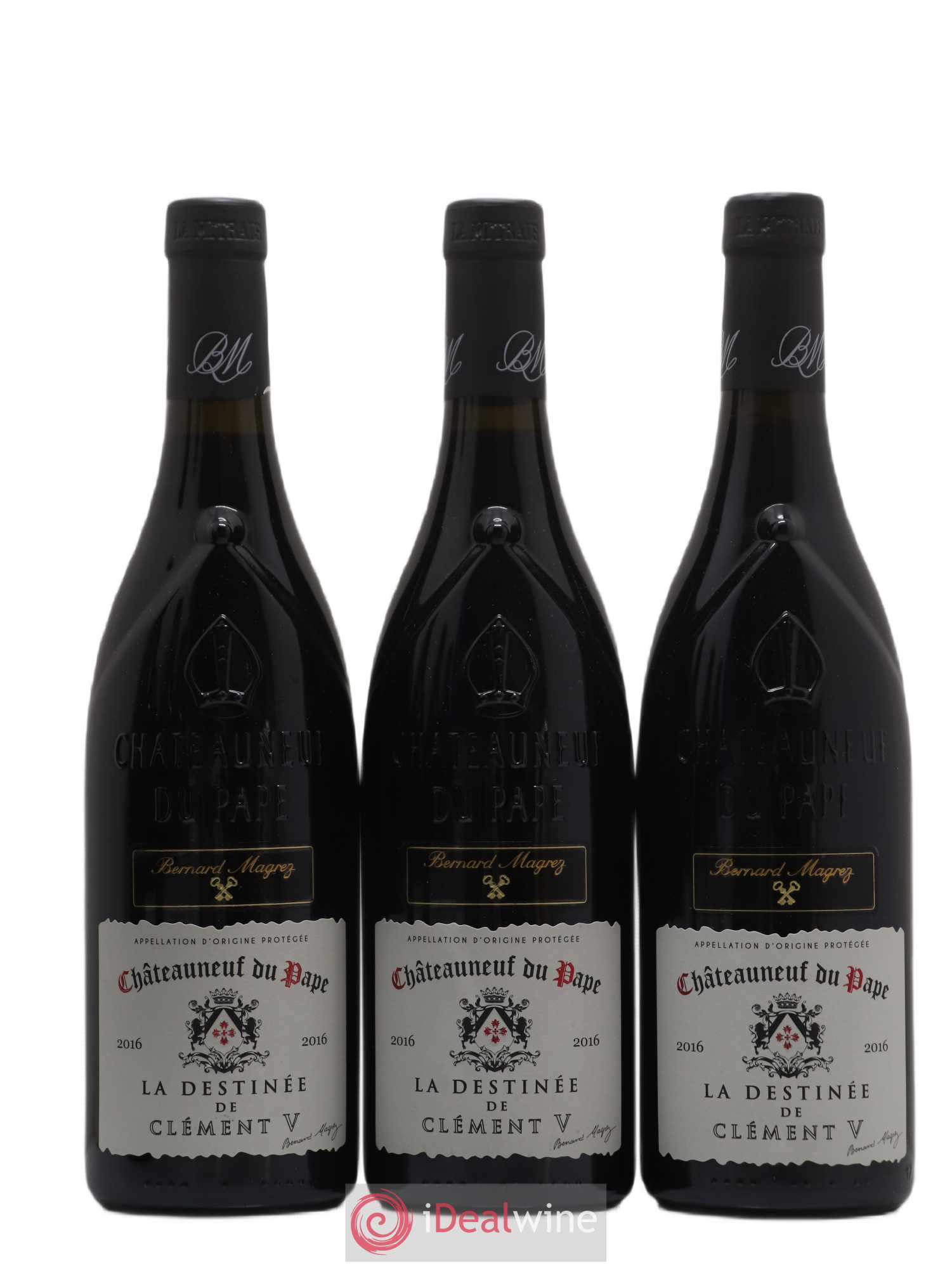 Châteauneuf-du-Pape Bernard Magrez La Destinée de Clément V 2016 - Lot de 6 bouteilles - 1