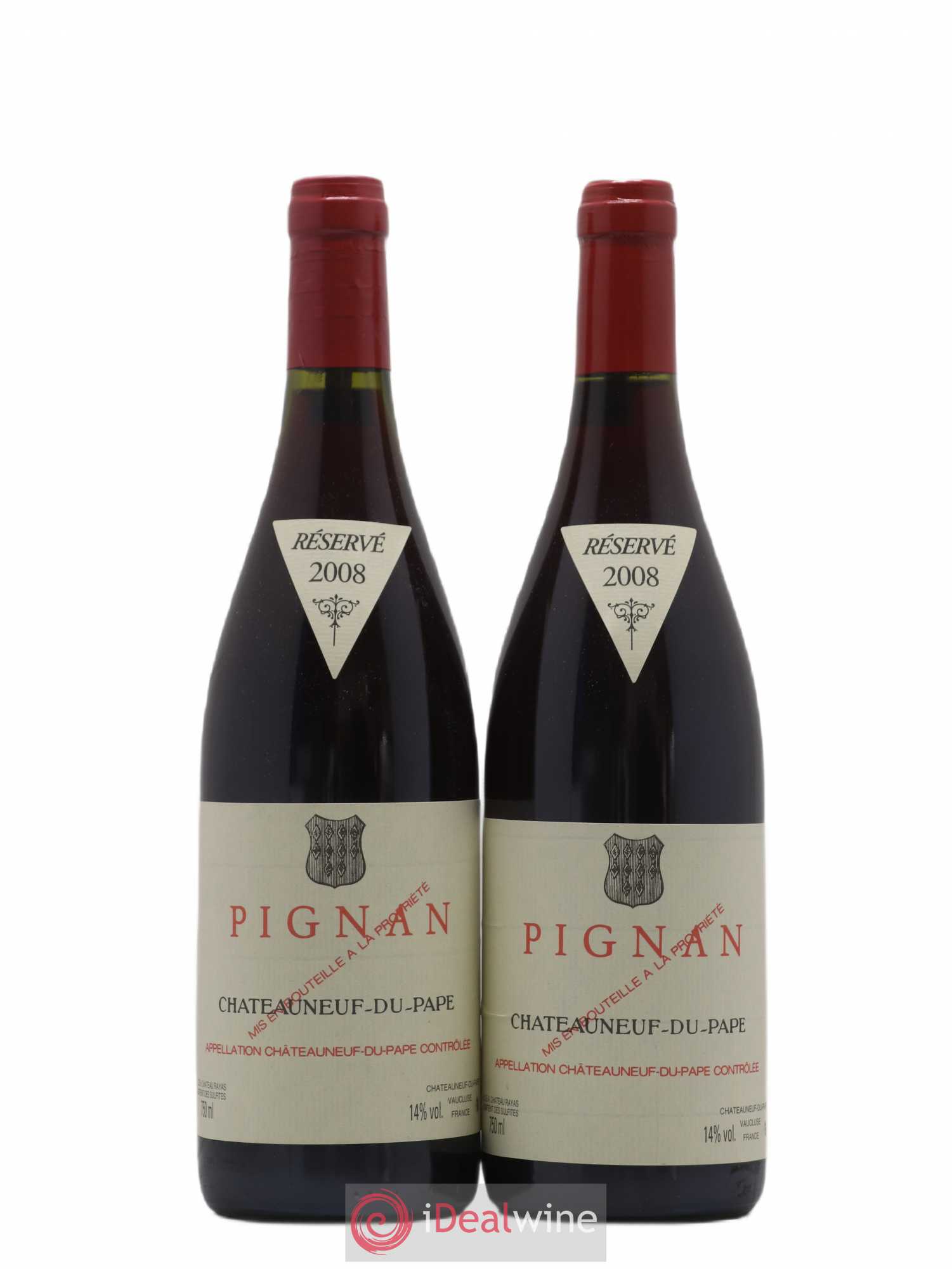 Châteauneuf-du-Pape Pignan Emmanuel Reynaud 2008 - Lot de 2 bouteilles - 0