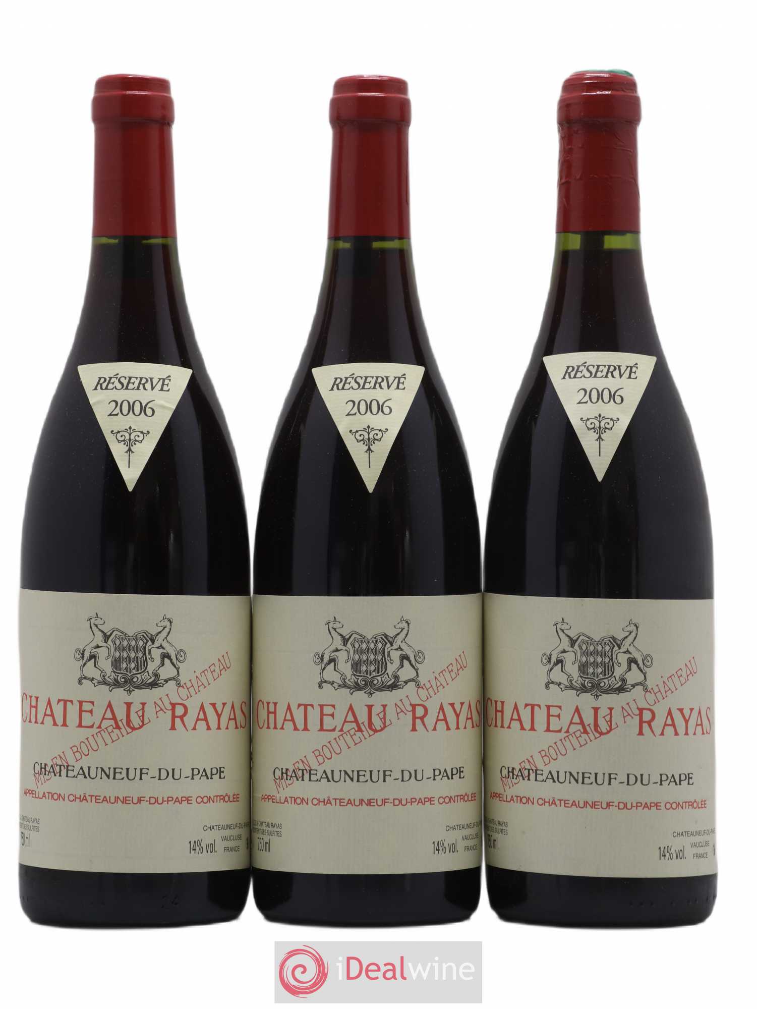 Châteauneuf-du-Pape Château Rayas Emmanuel Reynaud 2006 - Lot de 3 bouteilles - 0