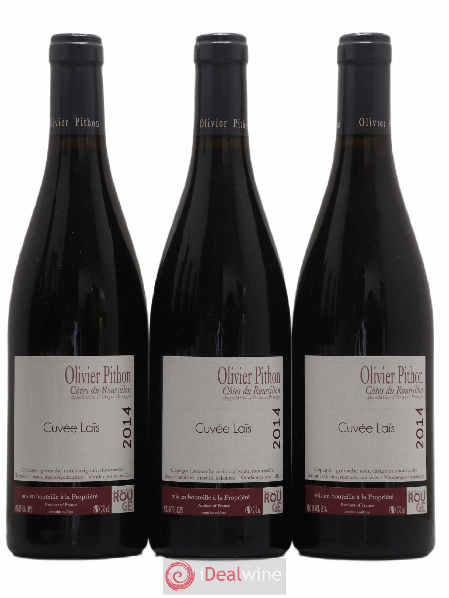 Côtes du Roussillon Olivier Pithon Laïs 2014 - Lot de 6 bouteilles - 1