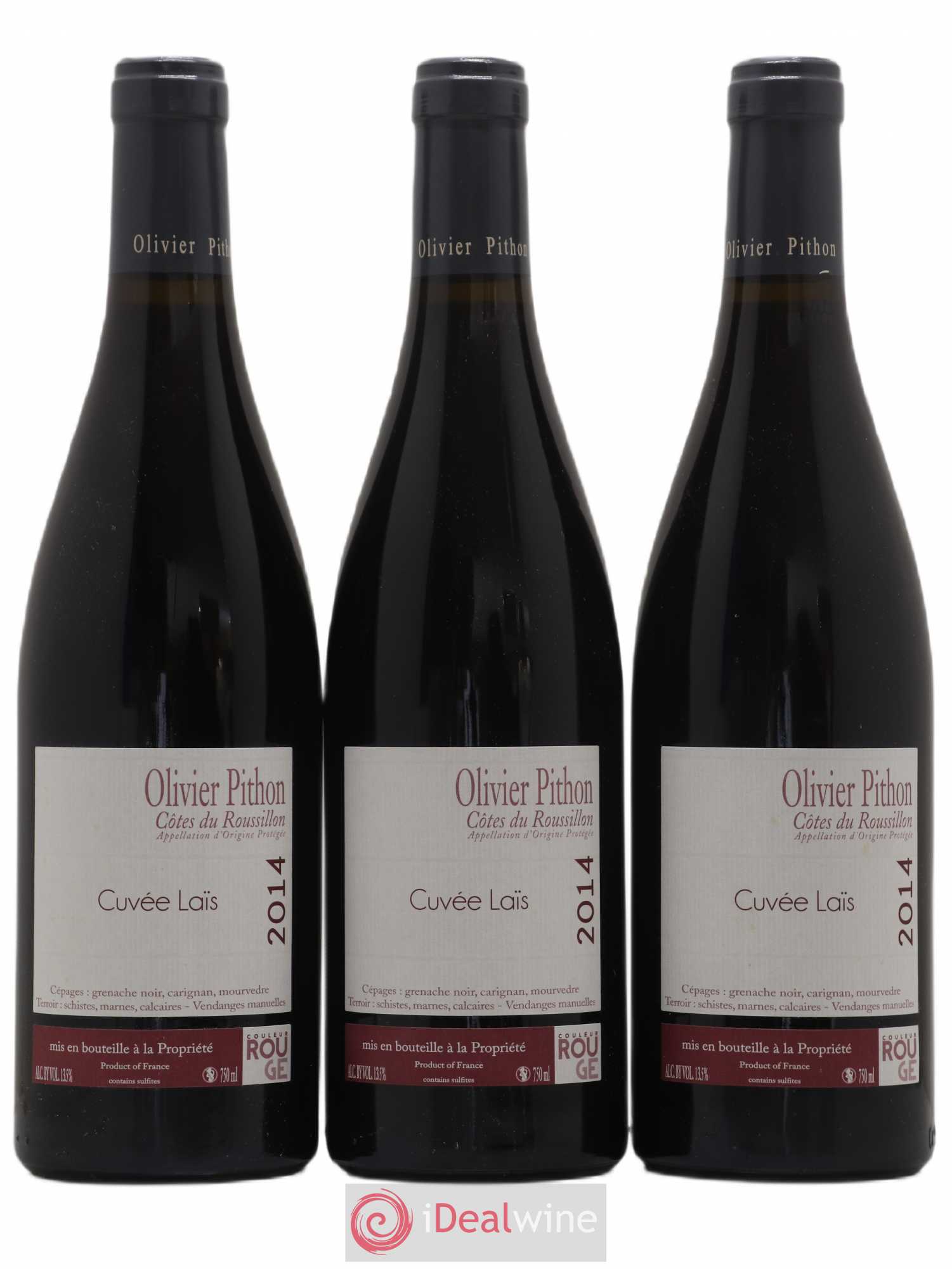 Côtes du Roussillon Olivier Pithon Laïs 2014 - Lot de 6 bouteilles - 2