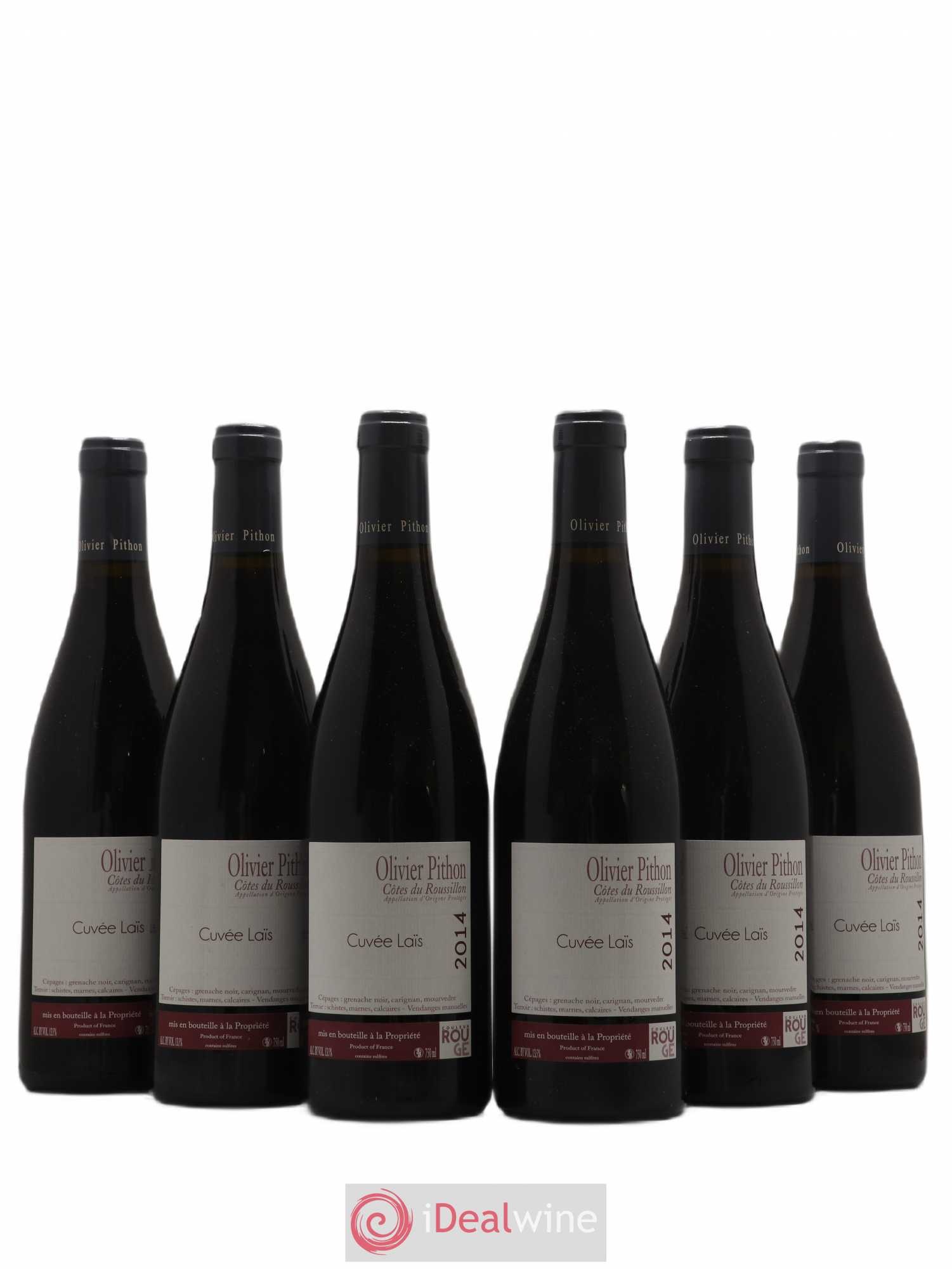 Côtes du Roussillon Olivier Pithon Laïs 2014 - Lot de 6 bouteilles - 0