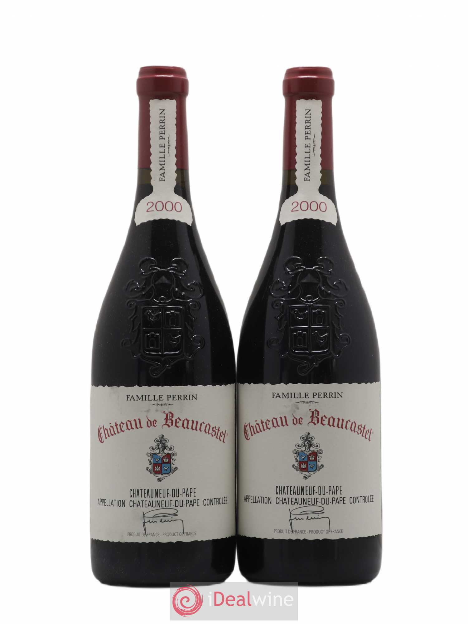 Châteauneuf-du-Pape Château de Beaucastel Famille Perrin 2000 - Lot de 2 bouteilles - 0
