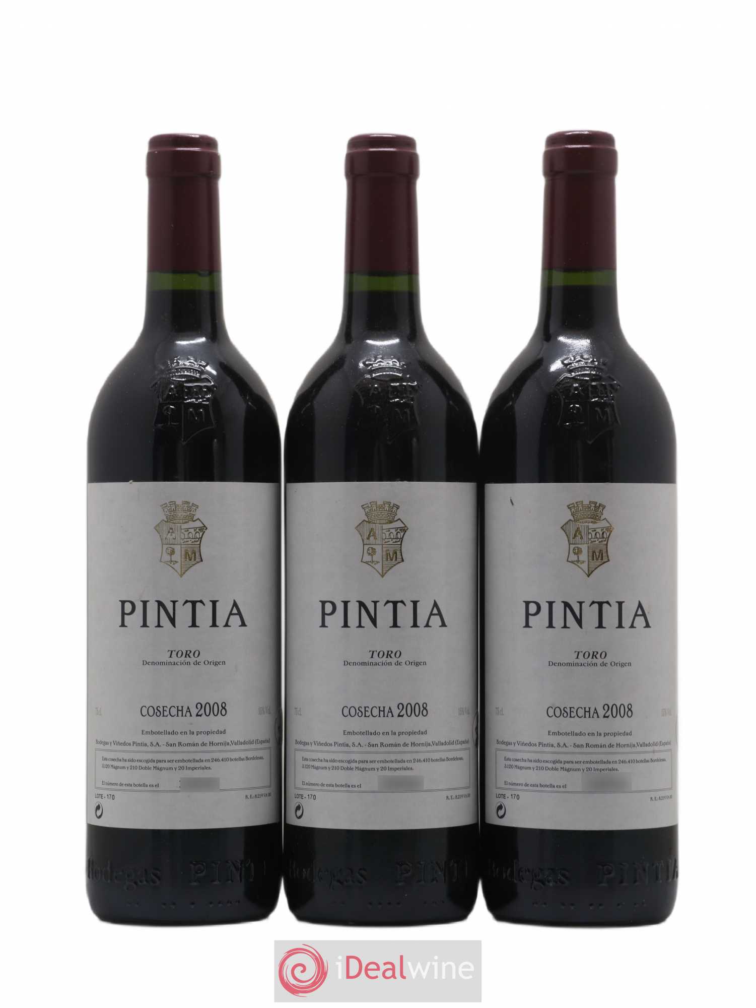 Toro DO Vega Sicilia Pintia Famille Alvarez 2008 - Lot de 3 bouteilles - 0