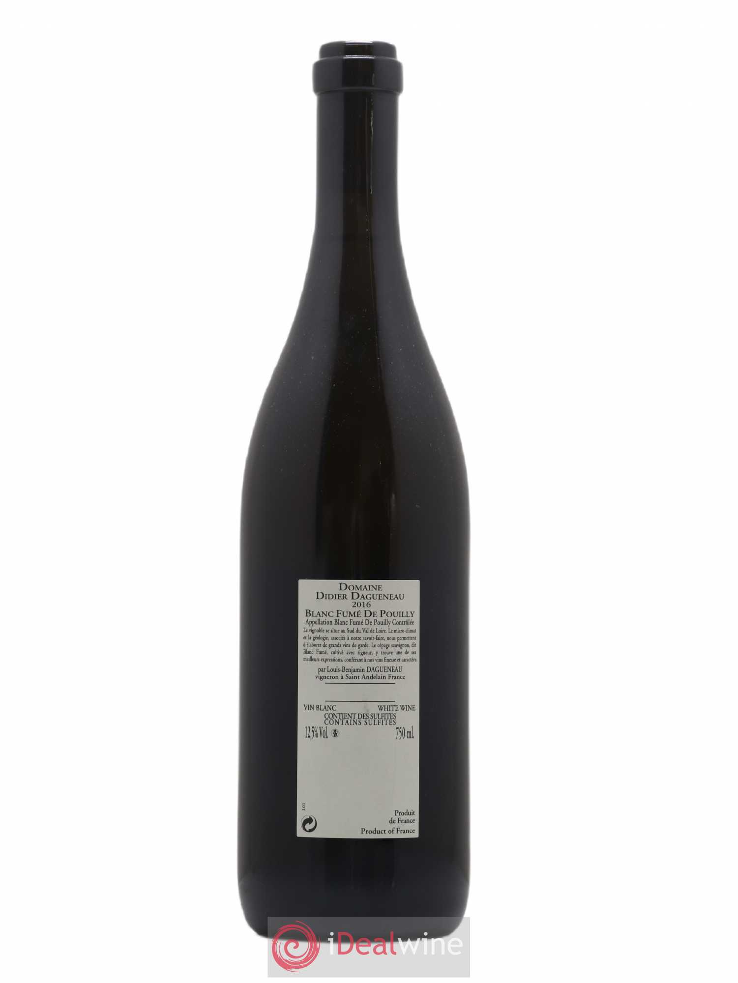 Vin de France (anciennement Pouilly-Fumé) Buisson Renard Dagueneau (Domaine Didier - Louis-Benjamin) 2016 - Lot de 1 bouteille - 1