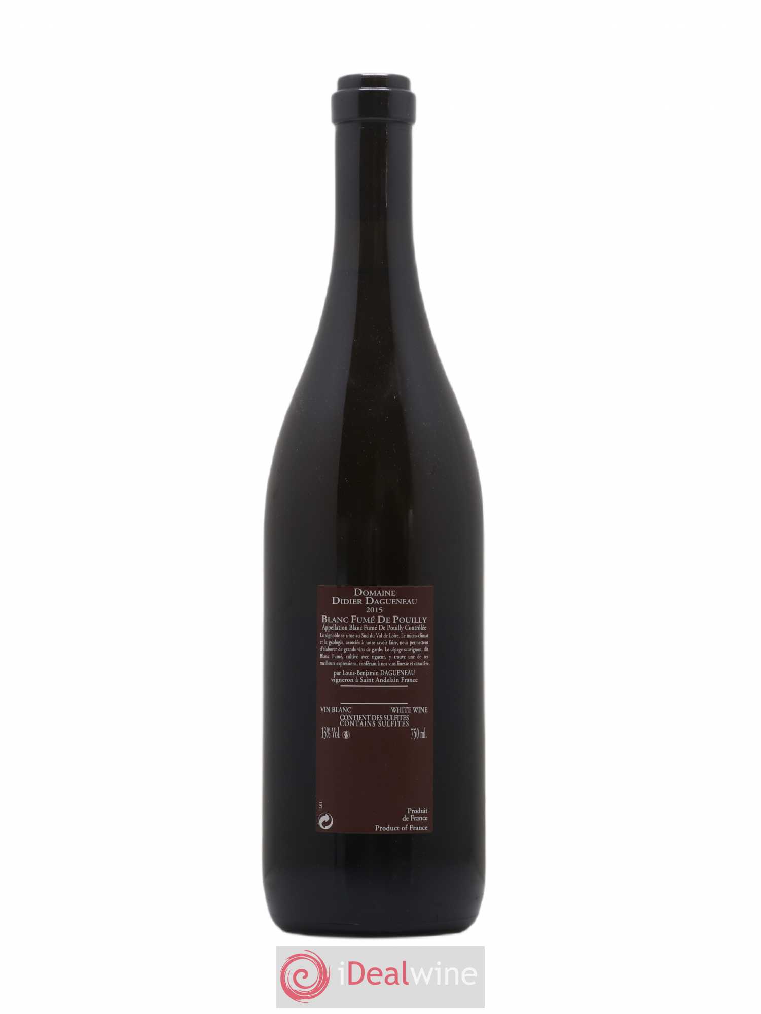 Vin de France (anciennement Pouilly-Fumé) Pur Sang Dagueneau (Domaine Didier - Louis-Benjamin) 2015 - Lot de 1 bouteille - 1