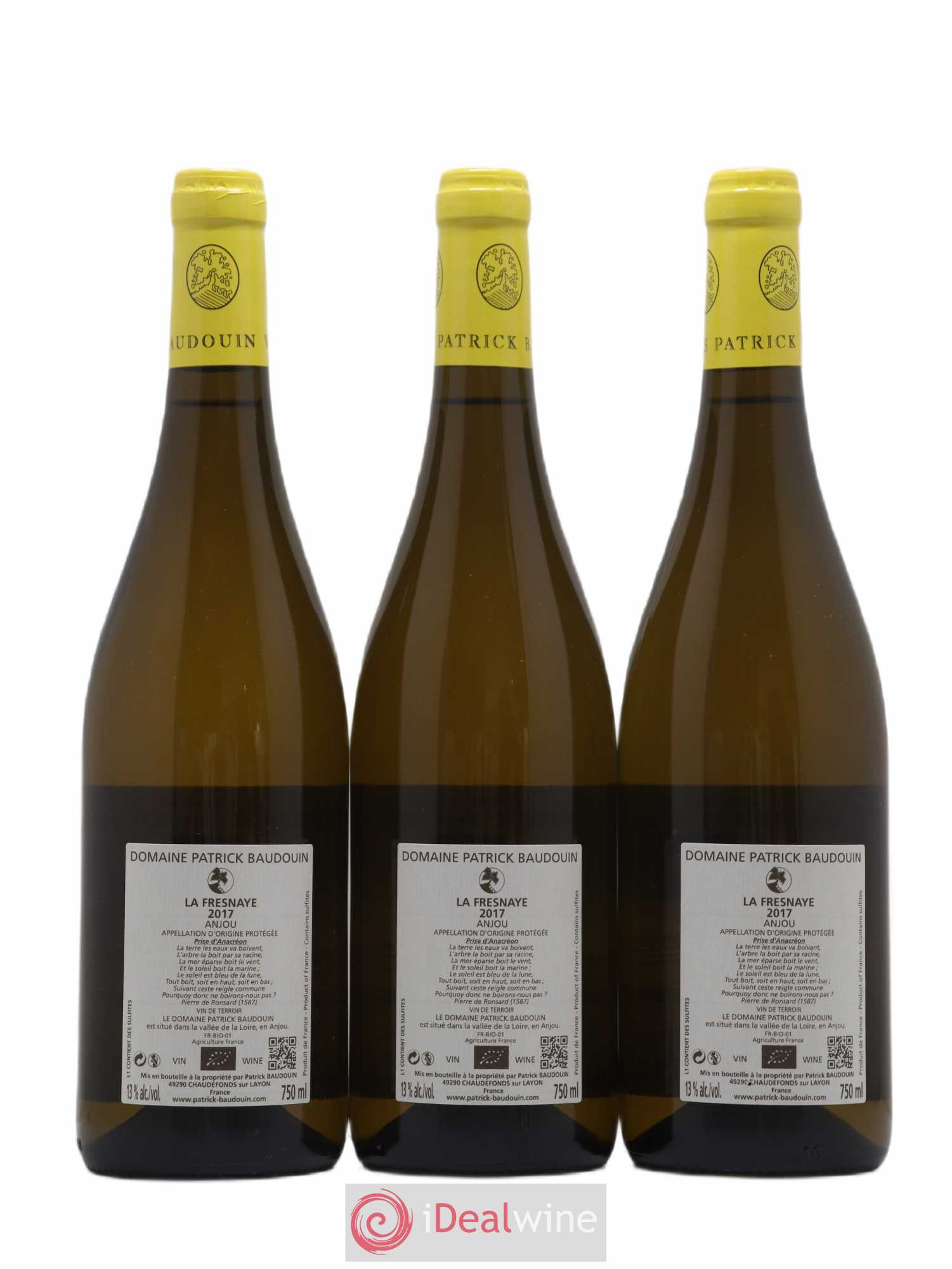 Anjou Baudoin Fresnaye 2017 - Posten von 3 Flaschen - 1