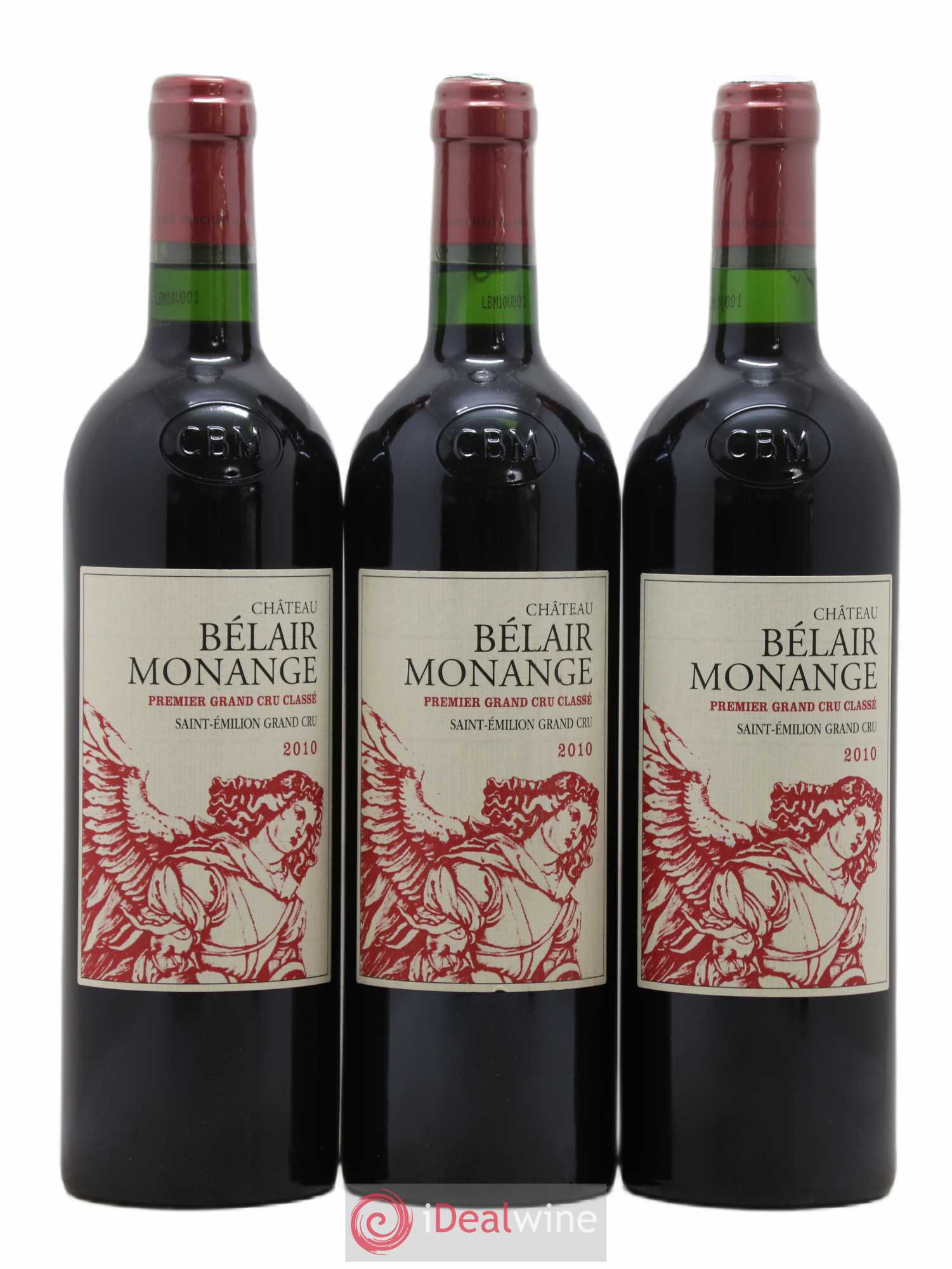 Château Belair (Belair-Monange) 1er Grand Cru Classé B 2010 - Lot de 3 bouteilles - 0