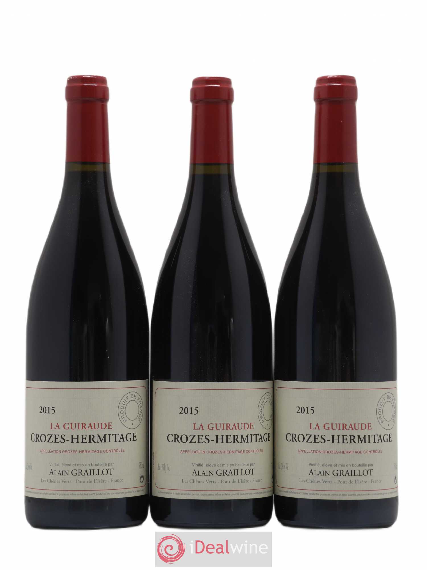 Crozes-Hermitage La Guiraude Domaine Graillot 2015 - Lot de 3 bouteilles - 0