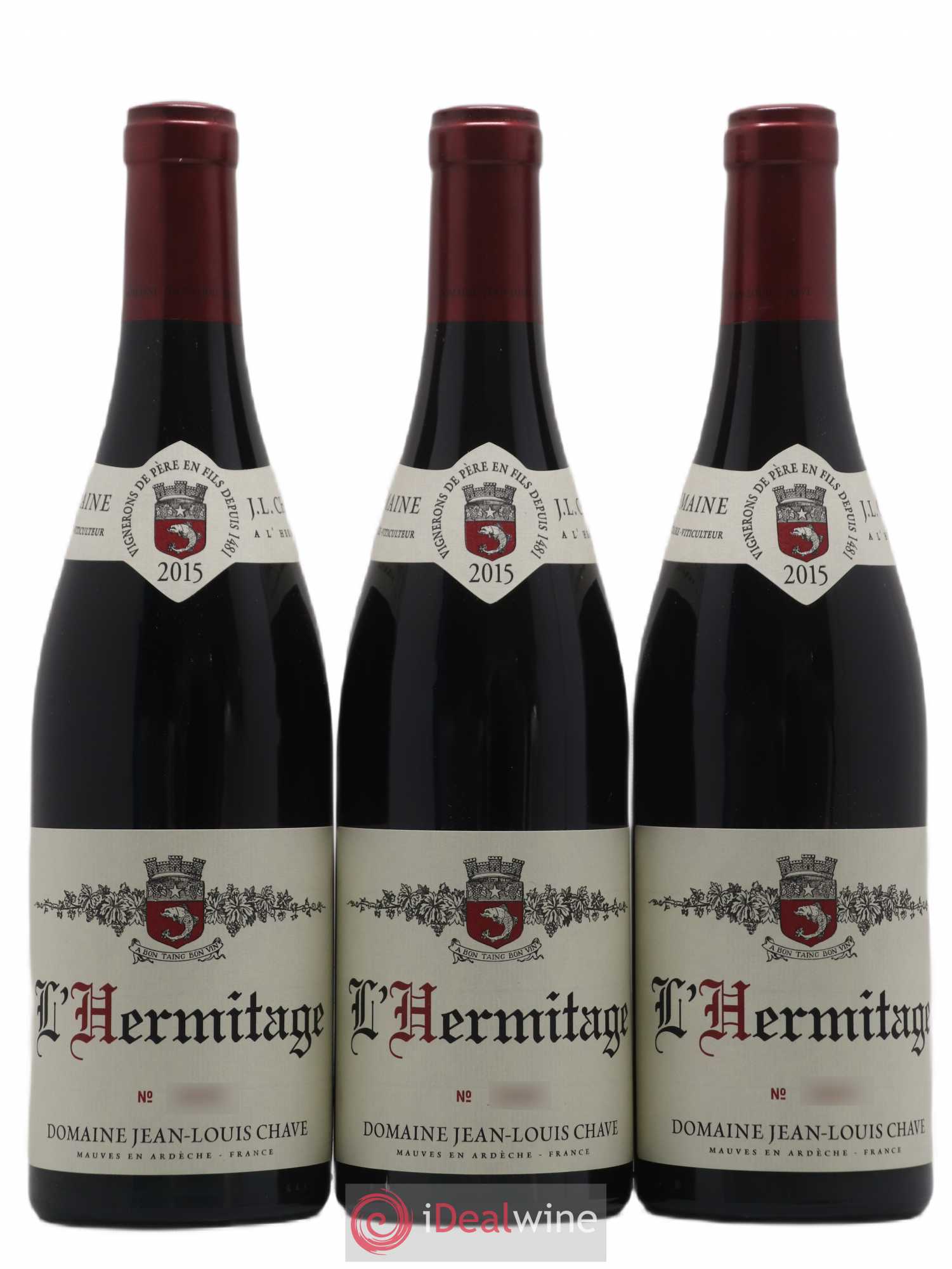 Hermitage Jean-Louis Chave 2015 - Lot de 3 bouteilles - 0