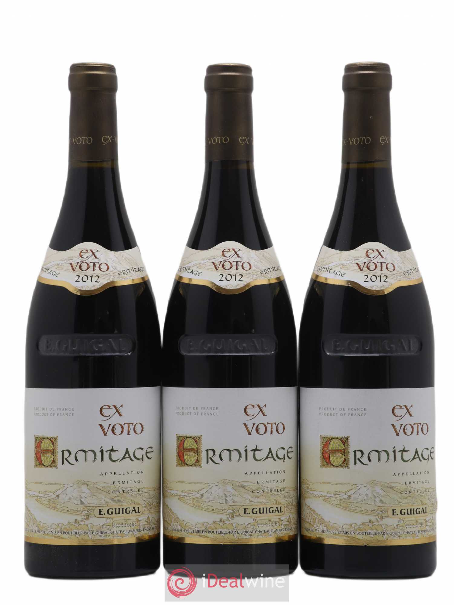 Ermitage Ex Voto Guigal 2012 - Lot de 3 bouteilles - 0