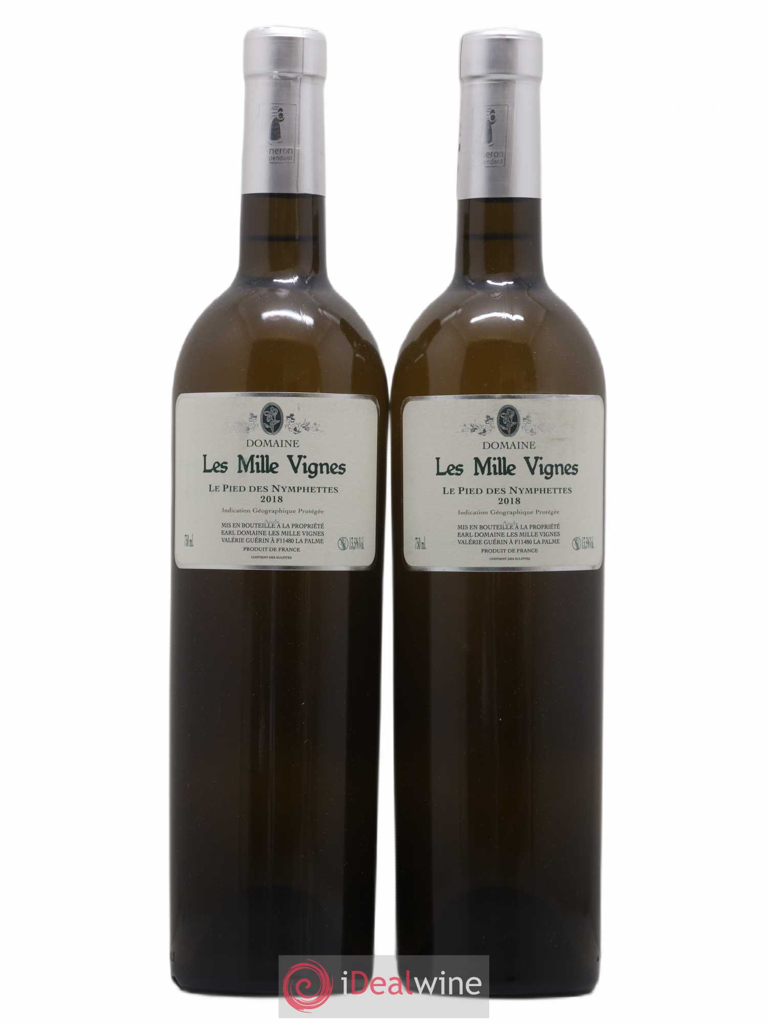 Languedoc Le pied des Nymphettes Domaine Les Mille Vignes 2018 - Posten von 2 Flaschen - 0