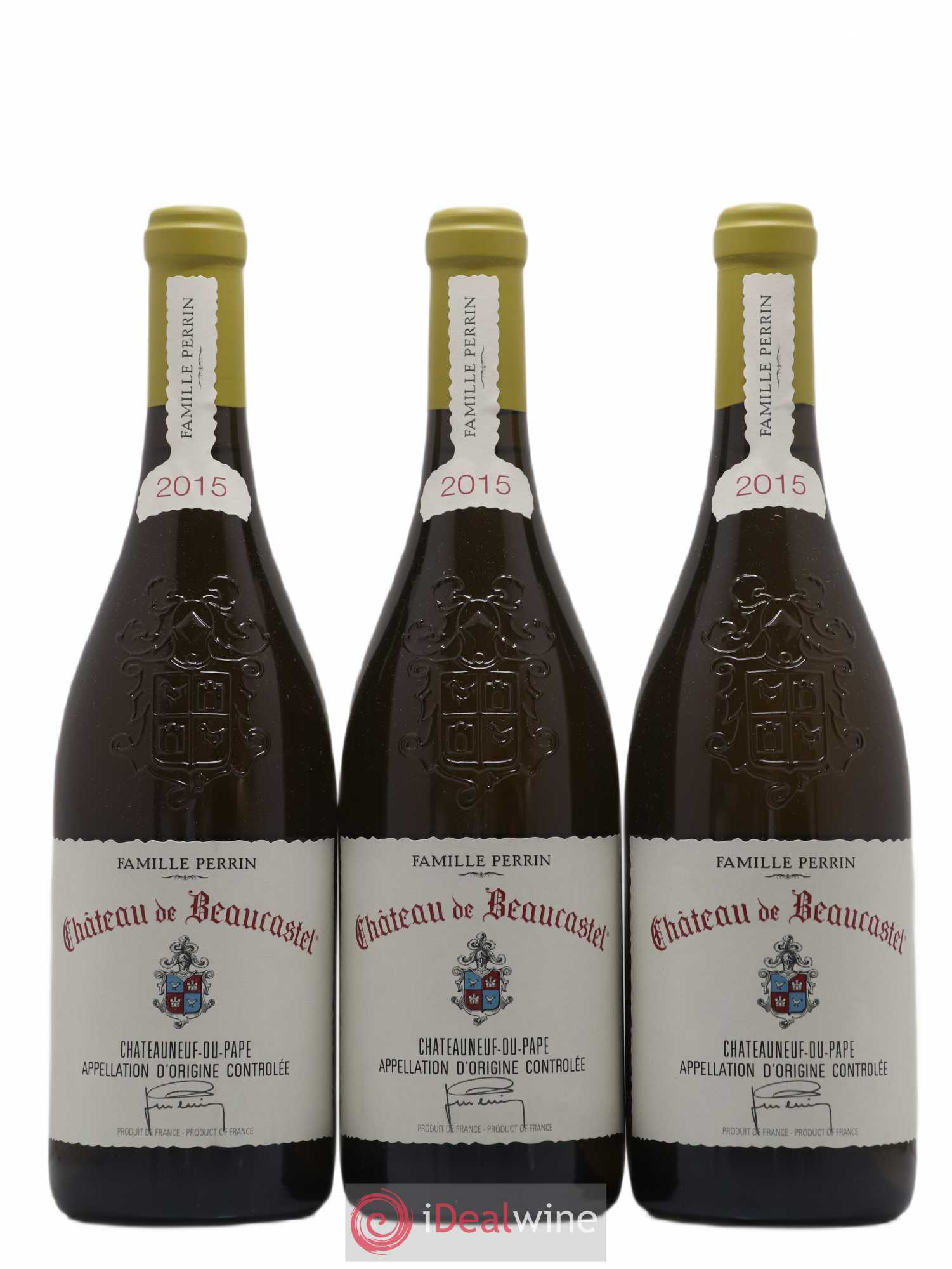 Châteauneuf-du-Pape Château de Beaucastel Famille Perrin 2015 - Lot de 3 bouteilles - 0