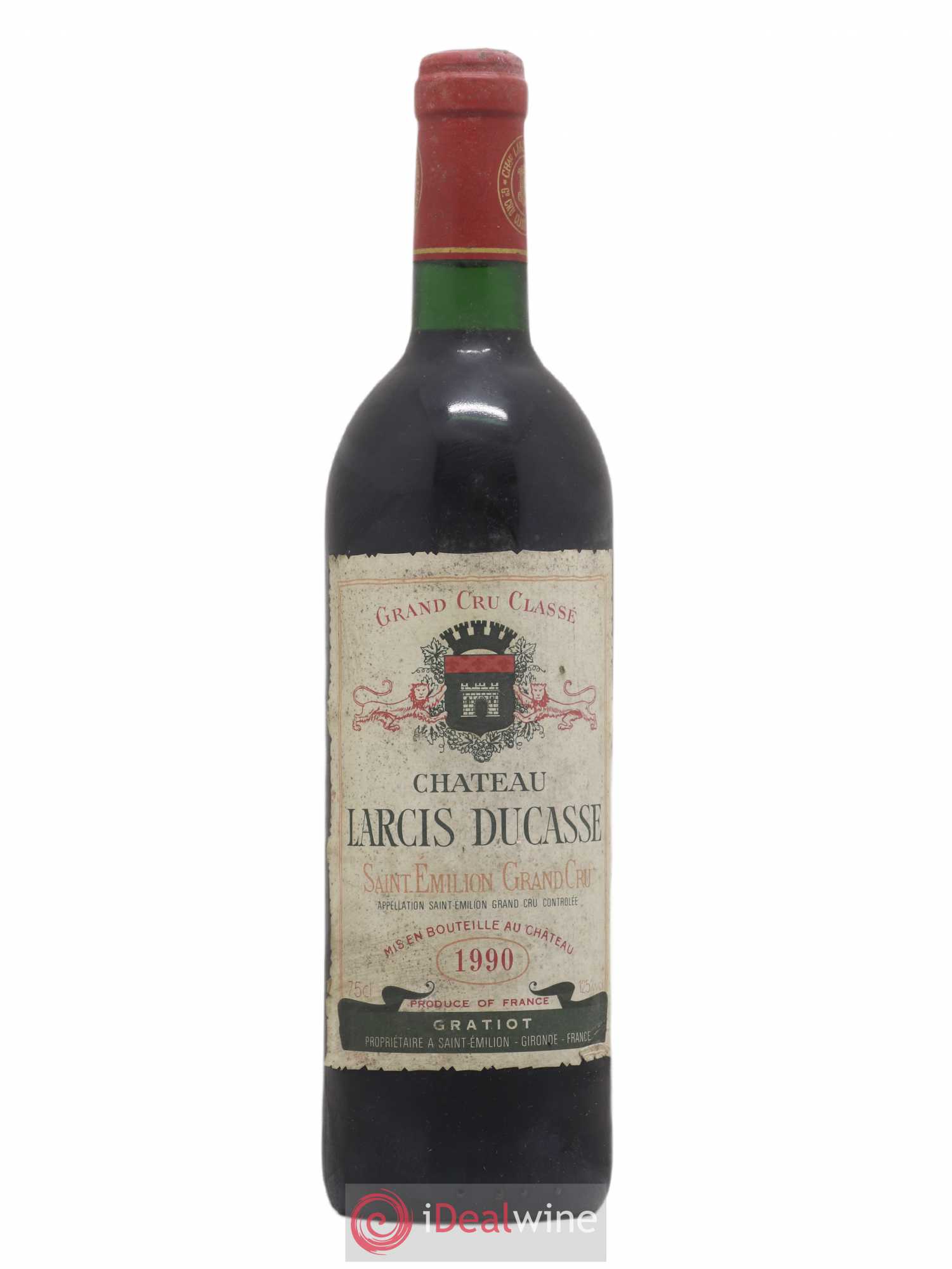 Château Larcis Ducasse 1er Grand Cru Classé B 1990 - Lot de 1 bouteille - 0