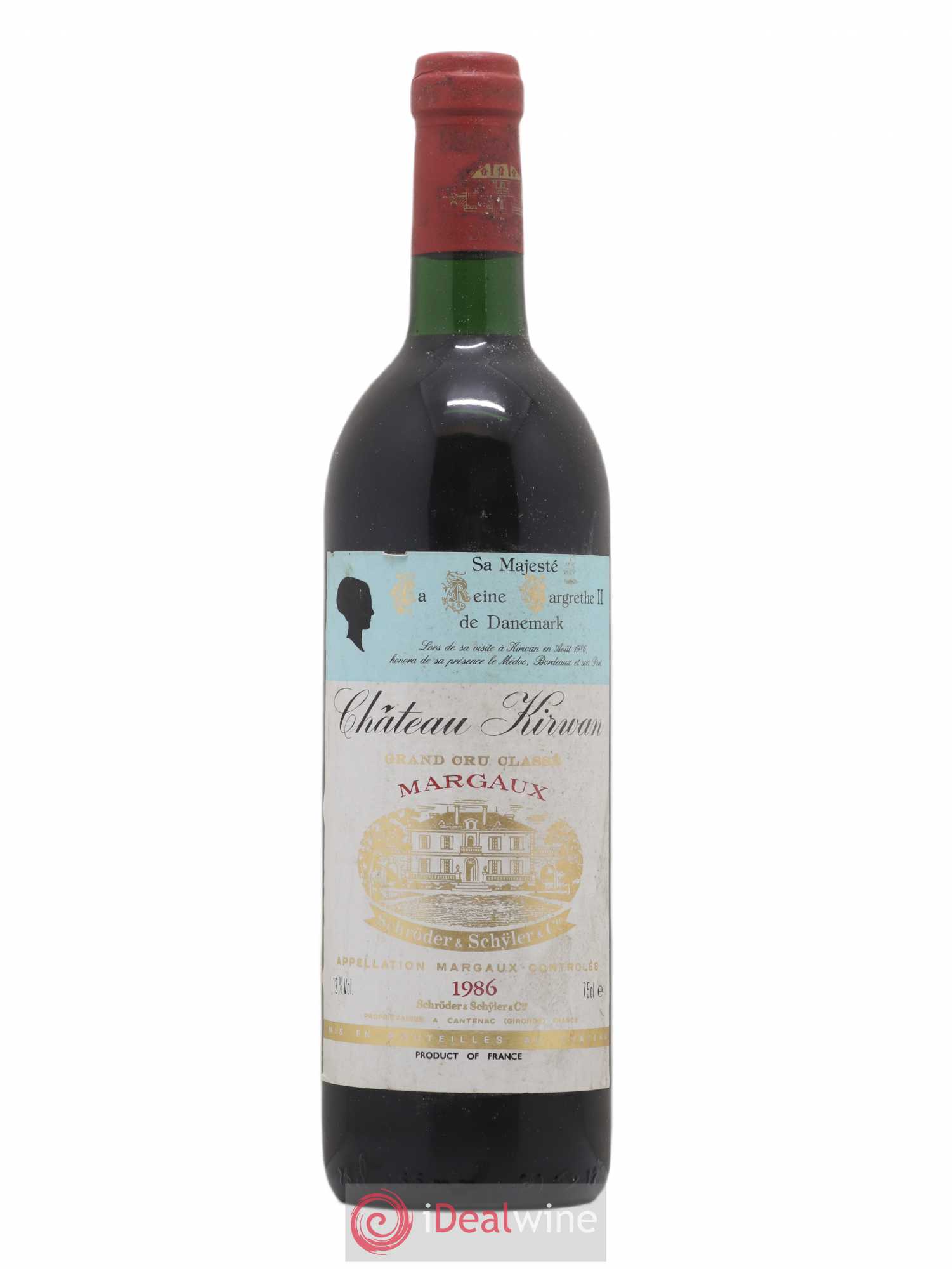 Château Kirwan 3ème Grand Cru Classé 1986 - Lot de 1 bouteille - 0
