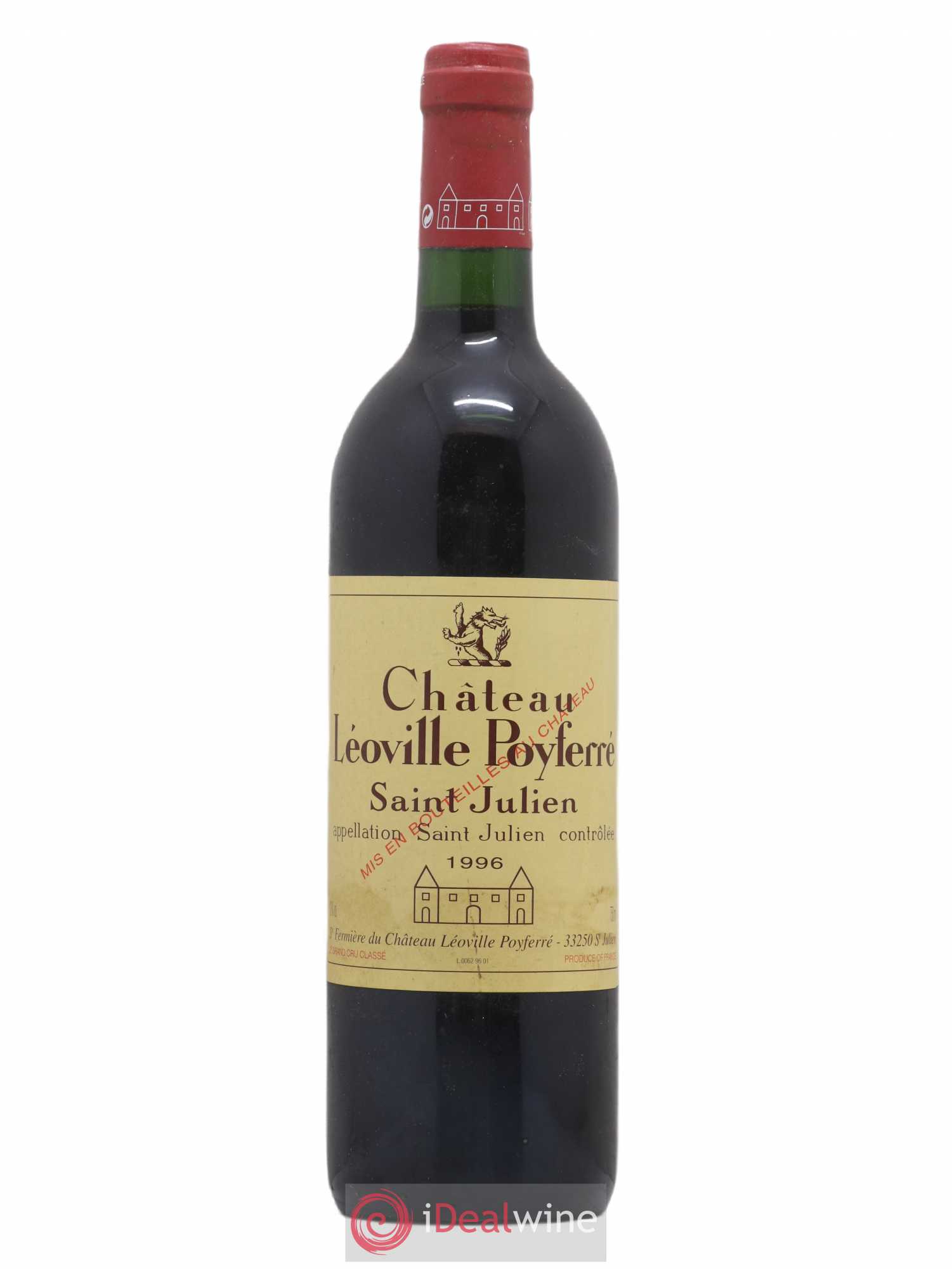 Château Léoville Poyferré 2ème Grand Cru Classé 1996 - Lot de 1 bouteille - 0