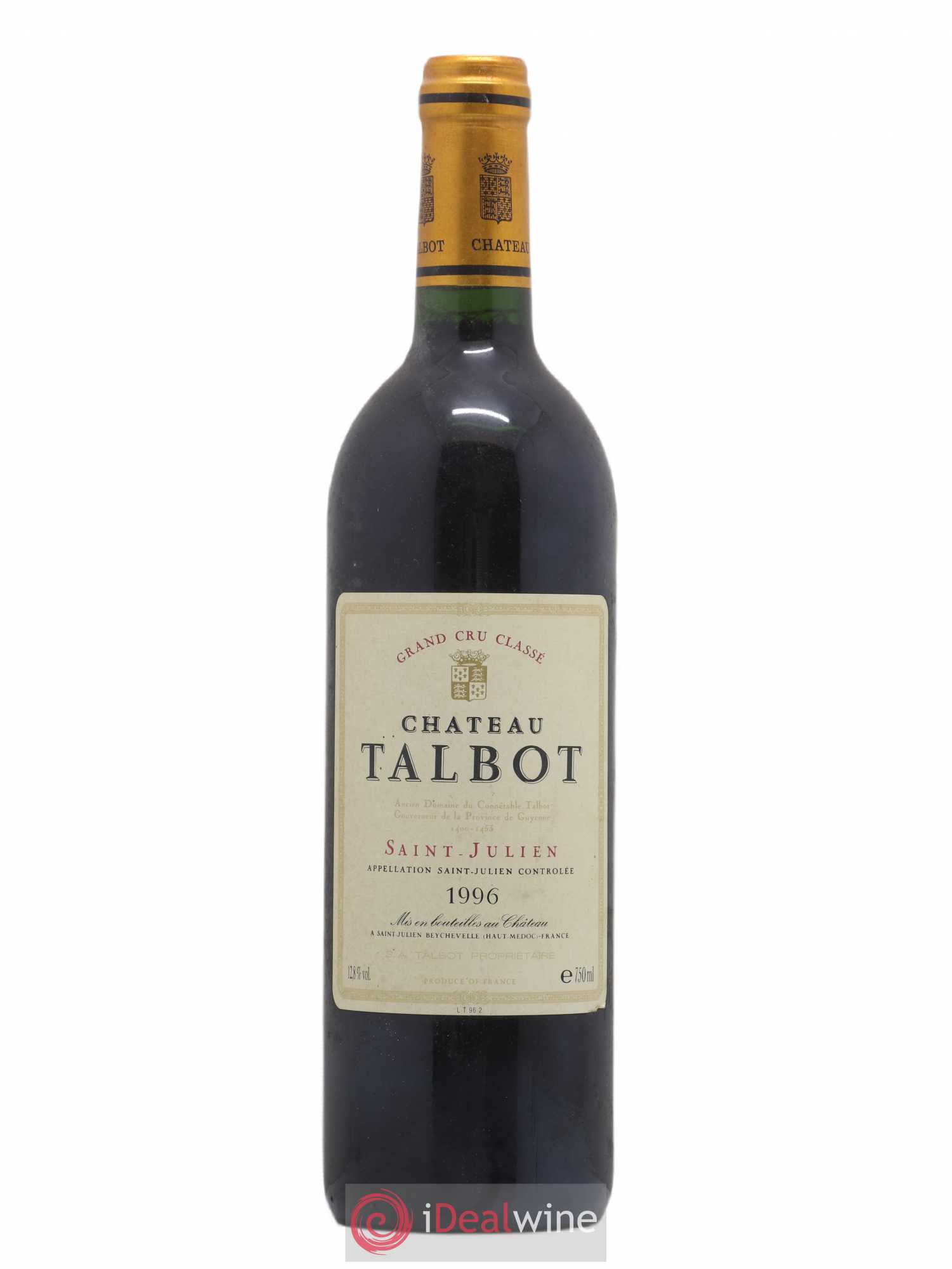 Château Talbot 4ème Grand Cru Classé 1996 - Lot de 1 bouteille - 0